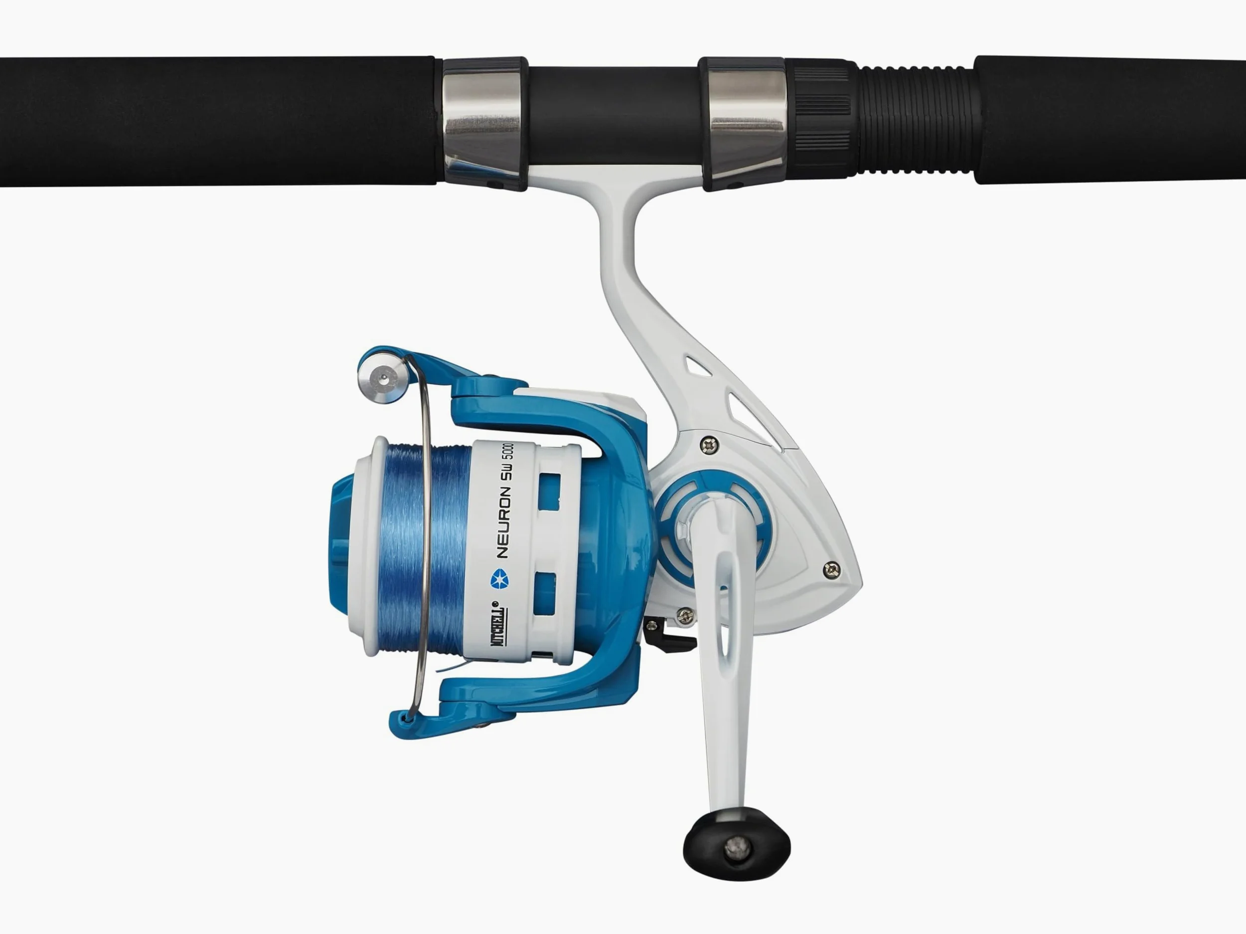 Mitchell Neuron SW II Combo de caña y Carrete Mackerel | Set de Pesca de caballa en Agua Salada | Carrete con 1+1 roientos | Cuerpo de Grafito | Preenrollado |5000 | 2,70 m | 120-200 g
