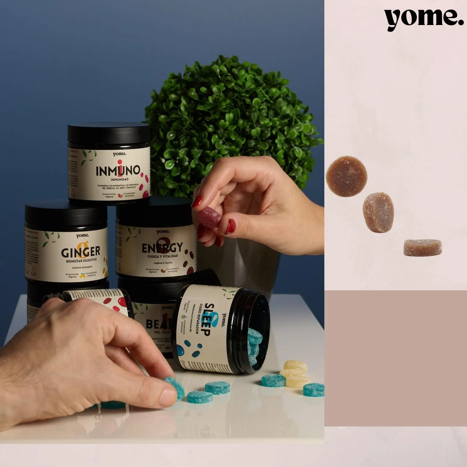 Gominolas de Cafeina y Taurina, Energia – 60 Gominolas Veganas – Sabor natural Cafe - Sin Azucar