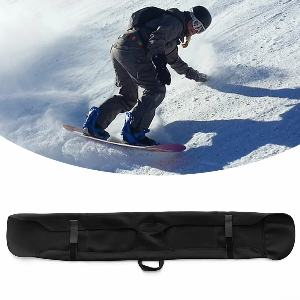 Bolsa de snowboard, funda suave para protección de snowboard, bolsa de transporte con asa de repuesto, 152 x 26 cm