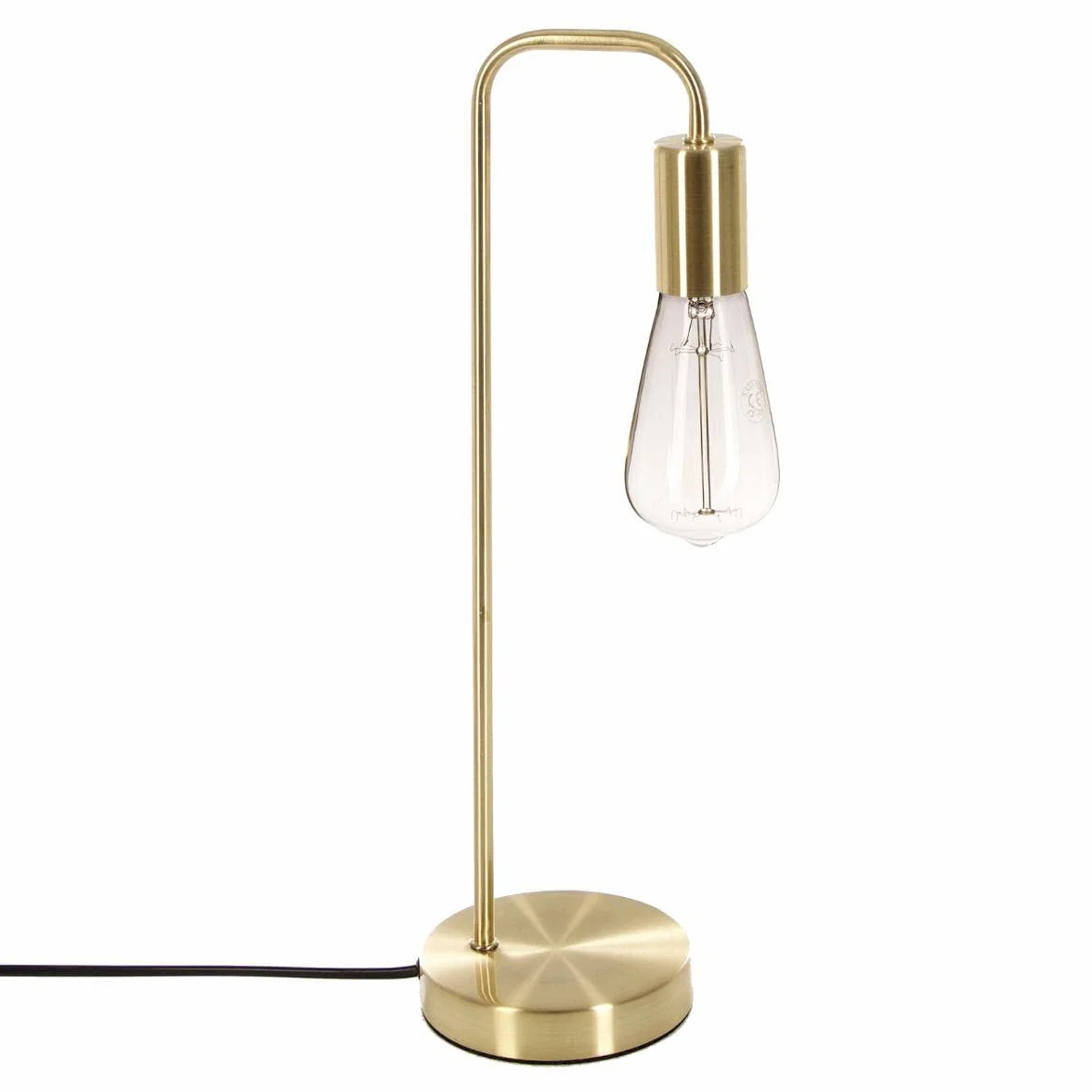 Atmosphera Lámpara de mesa Keli dorada 45 cm metal industrial