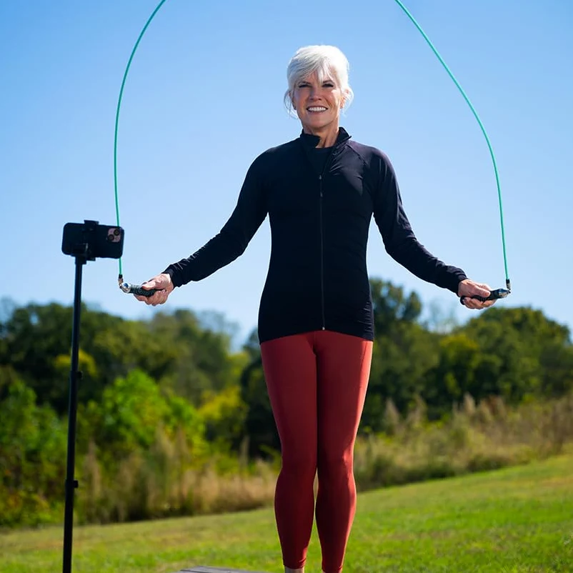 Crossrope AMP - Juego de cuerda de saltar inteligente con 0.25 libras, 0.45 libras y 1 libra - Conexión Bluetooth, entrenamiento de fitness de alta intensidad para quemar altas calorías y cardio