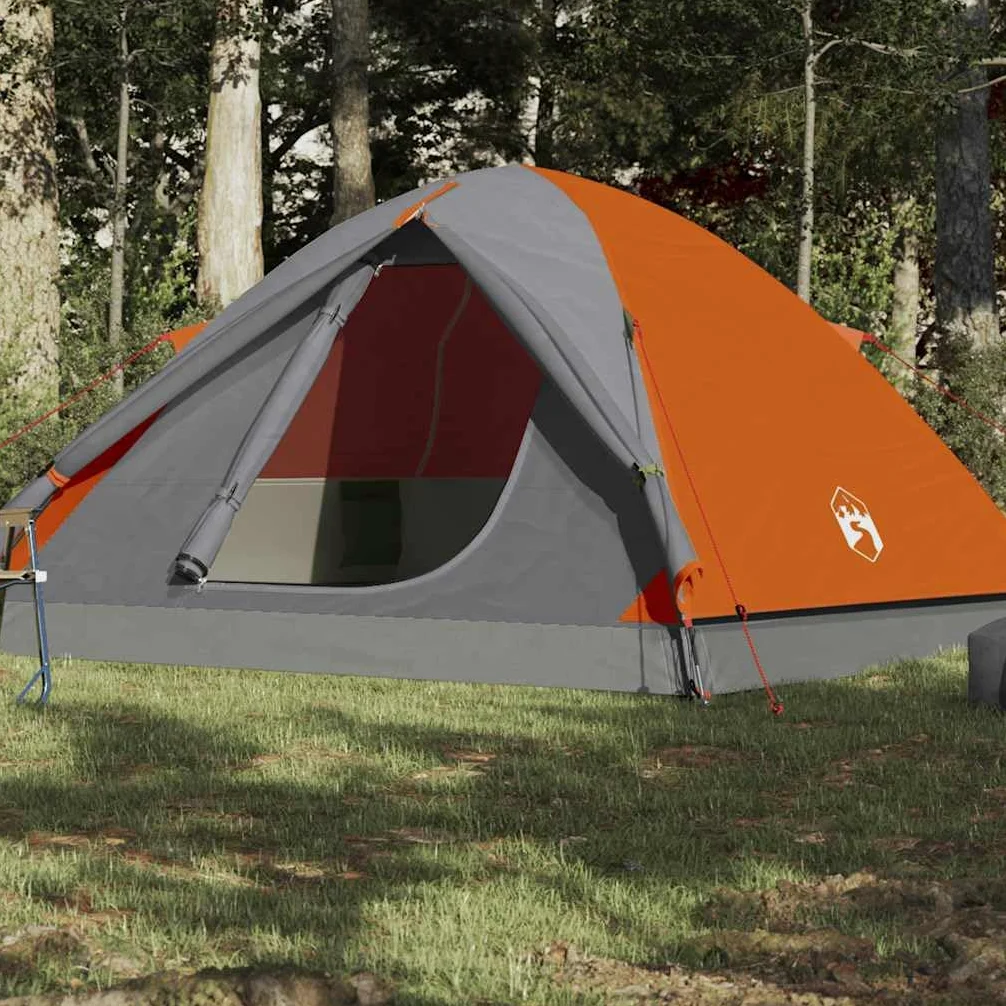 Tienda de campaña con cúpula para 6 personas, color naranja, con toldo extraíble, ligera tienda familiar de poliéster para camping, actividades al aire libre, senderismo y festivales