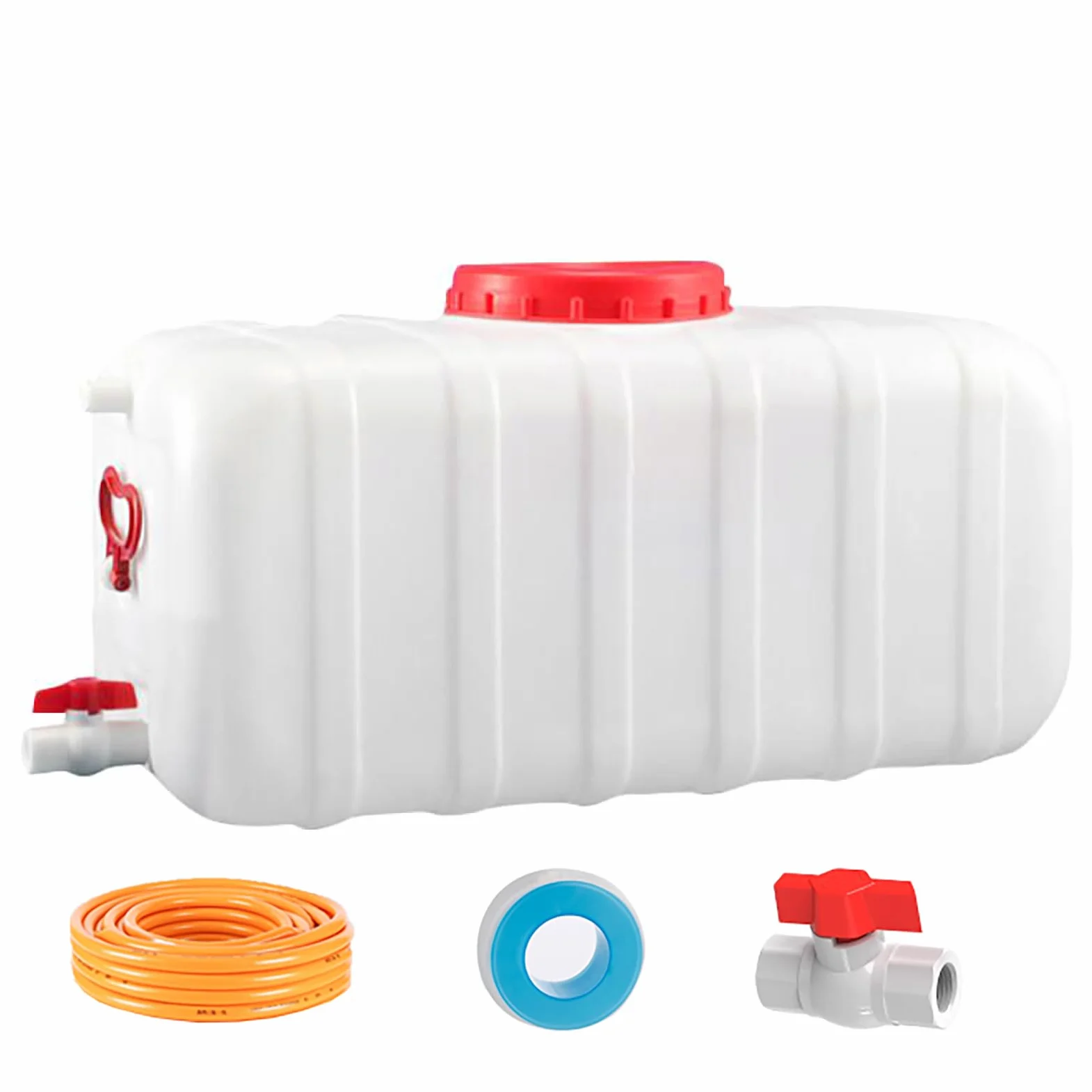 Portátil Bidón para Agua con Grifo Contenedor De Agua Almacenamiento De Gruesa PláStico Camping Viajes Automóvil Caravanas De Calidad Alimentaria(Size:110L/30gallon)