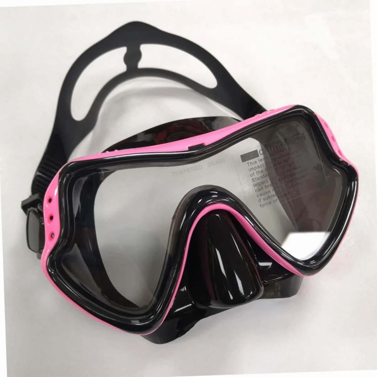 Hohopeti Gafas de Natación y Snorkel Rosa de Máscara con Tubo Diseño de Ventana Única y Correa Elástica para Buceo Seguro y Visión Clara