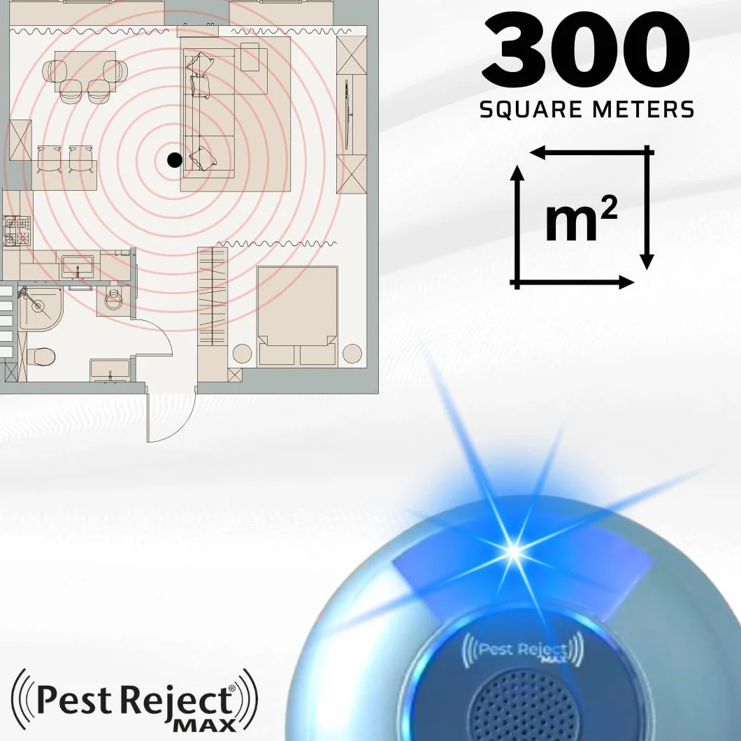 Repelente de plagas Electromagnético Ultrasonido Frecuencia Variable MAX 1 Unidad