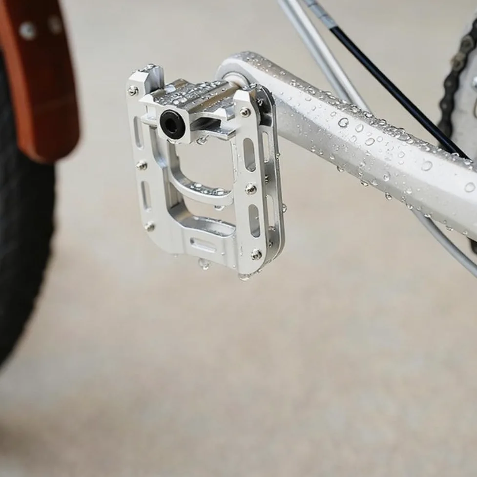 Honseadek Pedales de bicicleta plegables de 9/16 pulgadas, aleación de aluminio con rodamientos sellados, diseño de plegado rápido para bicicletas Brompton y plegables, antideslizantes para
