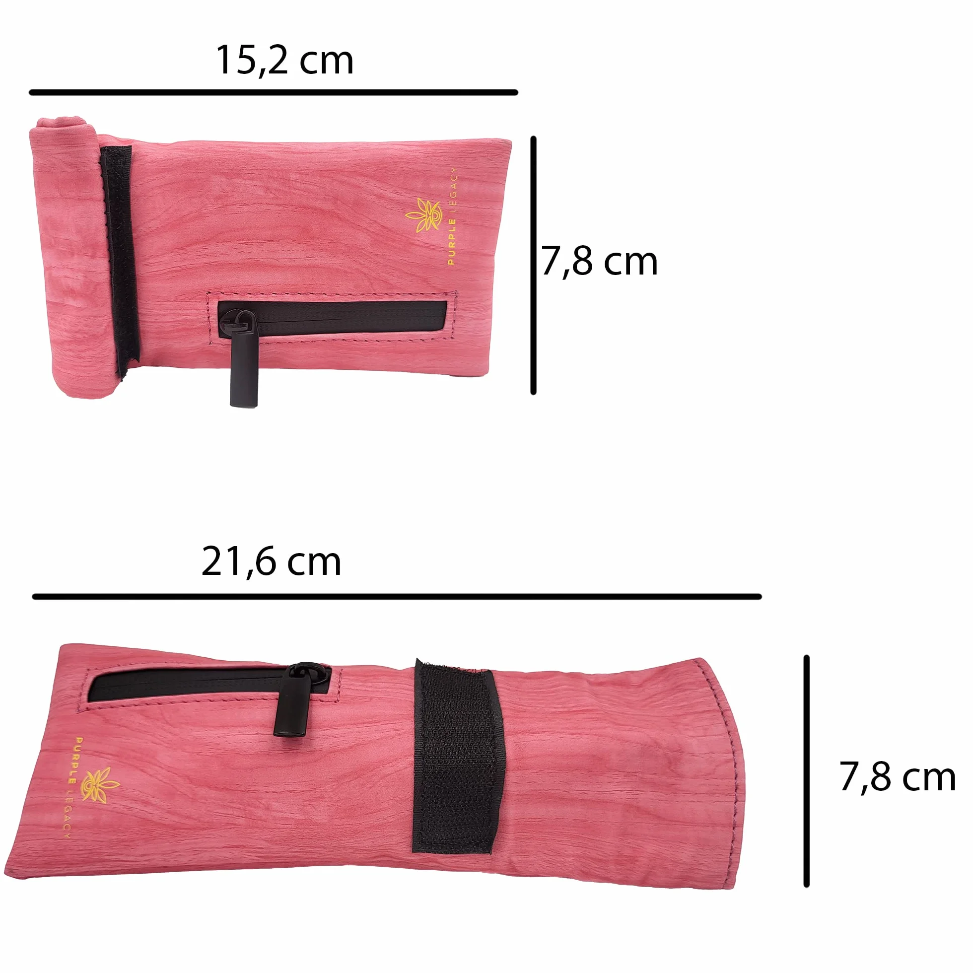 Bolsa a Prueba de Olores Con Forro de Carbono para Viaje 21,6 x 7,8 x 2 cm Rosa