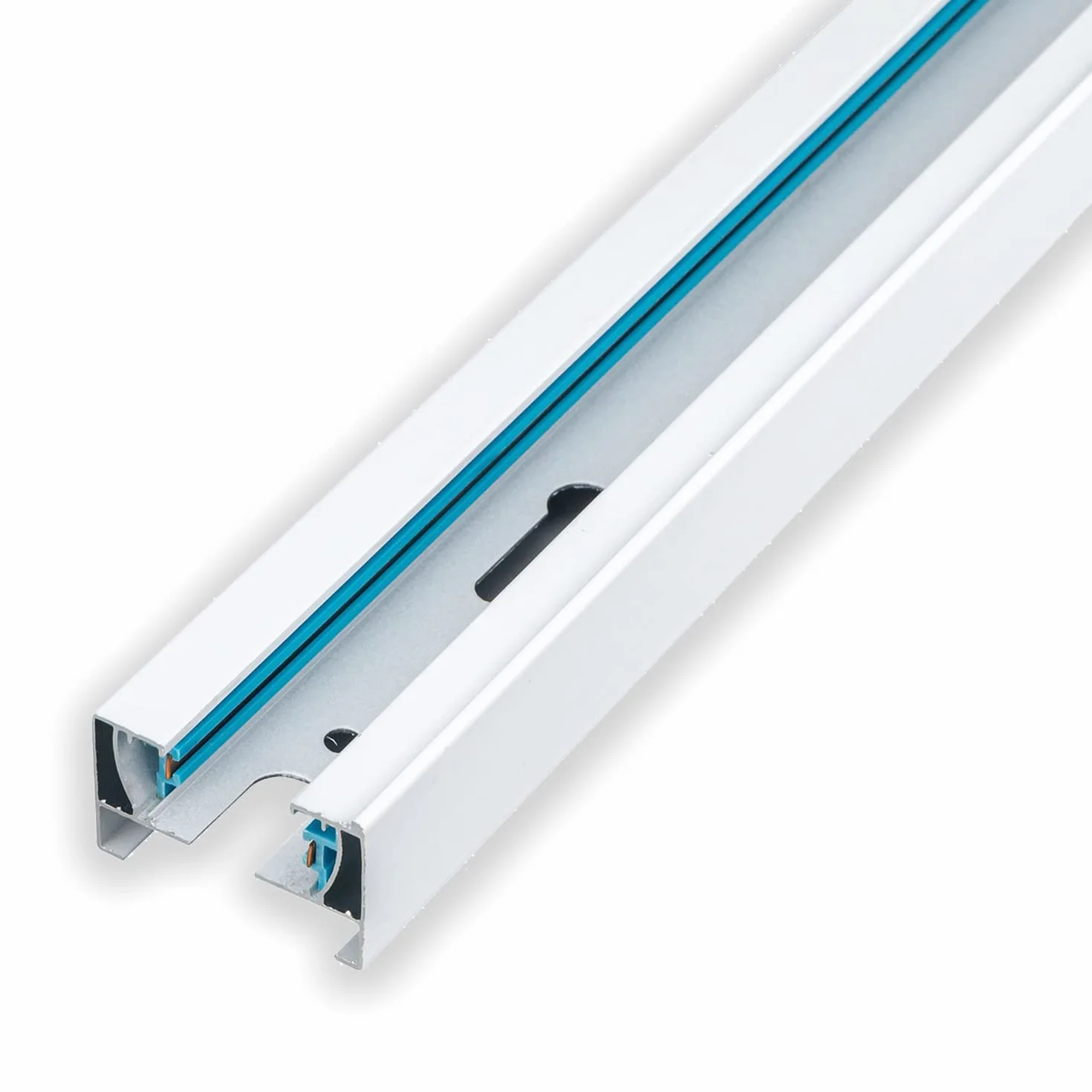 POPP Carril monofásico 2 metro Accesorio LED aluminio blanco