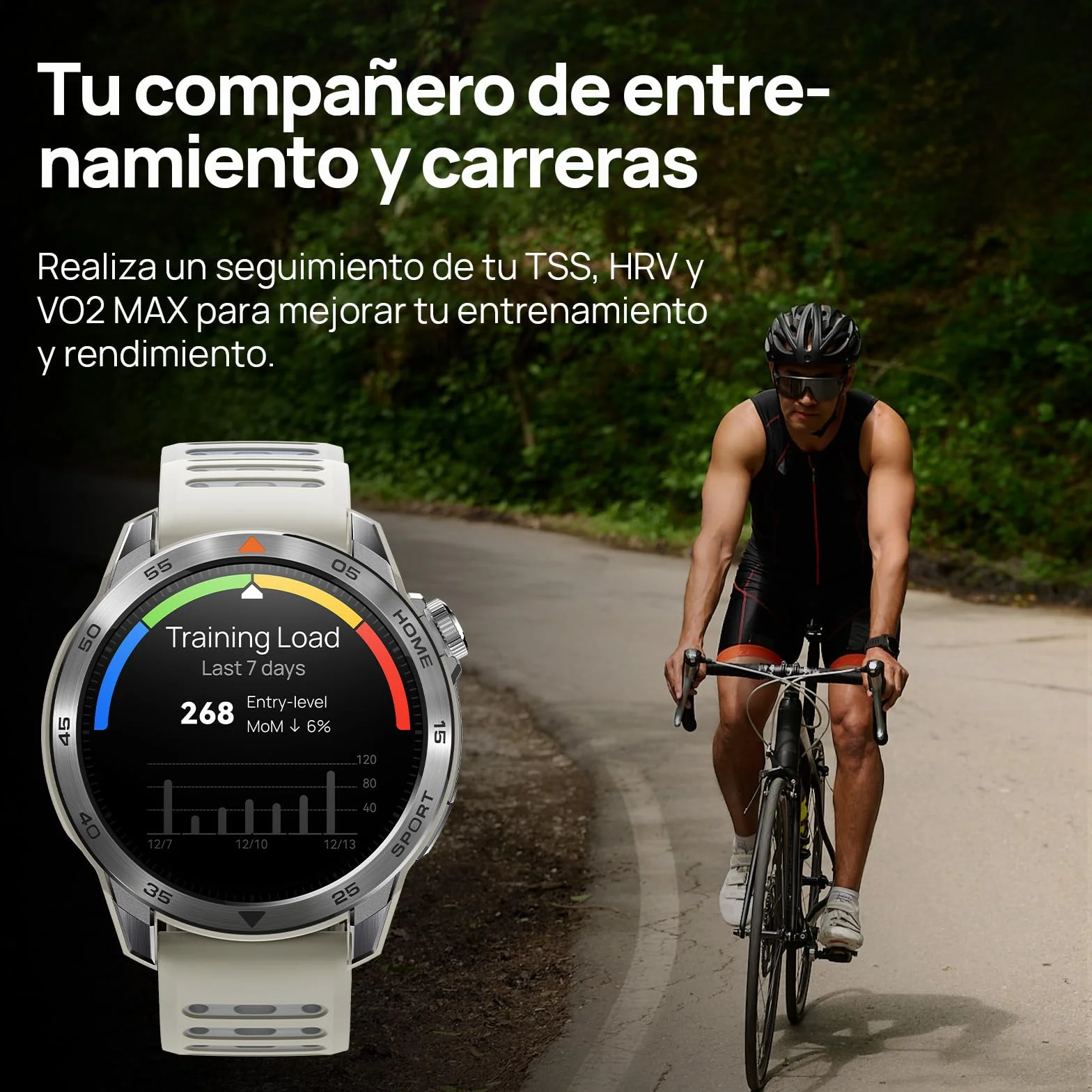 Mibro GS Pro2 Smartwatch Hombre 1,43" Acero Inoxidable GPS Llamadas Bluetooth Impermeable Altitude Brújula iOS Android Beige Claro