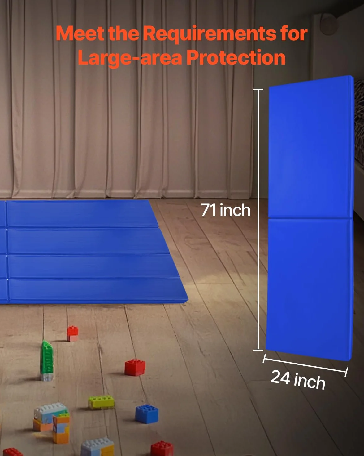 VEVOR Acolchado de Pared para Gimnasio, Resistente al Desgarro, Alta Densidad, para Pared de Cancha de Baloncesto, Duradera e Impermeable para Gimnasio, Garaje, Sótano, 1800 x 600 x 50 mm, Azul