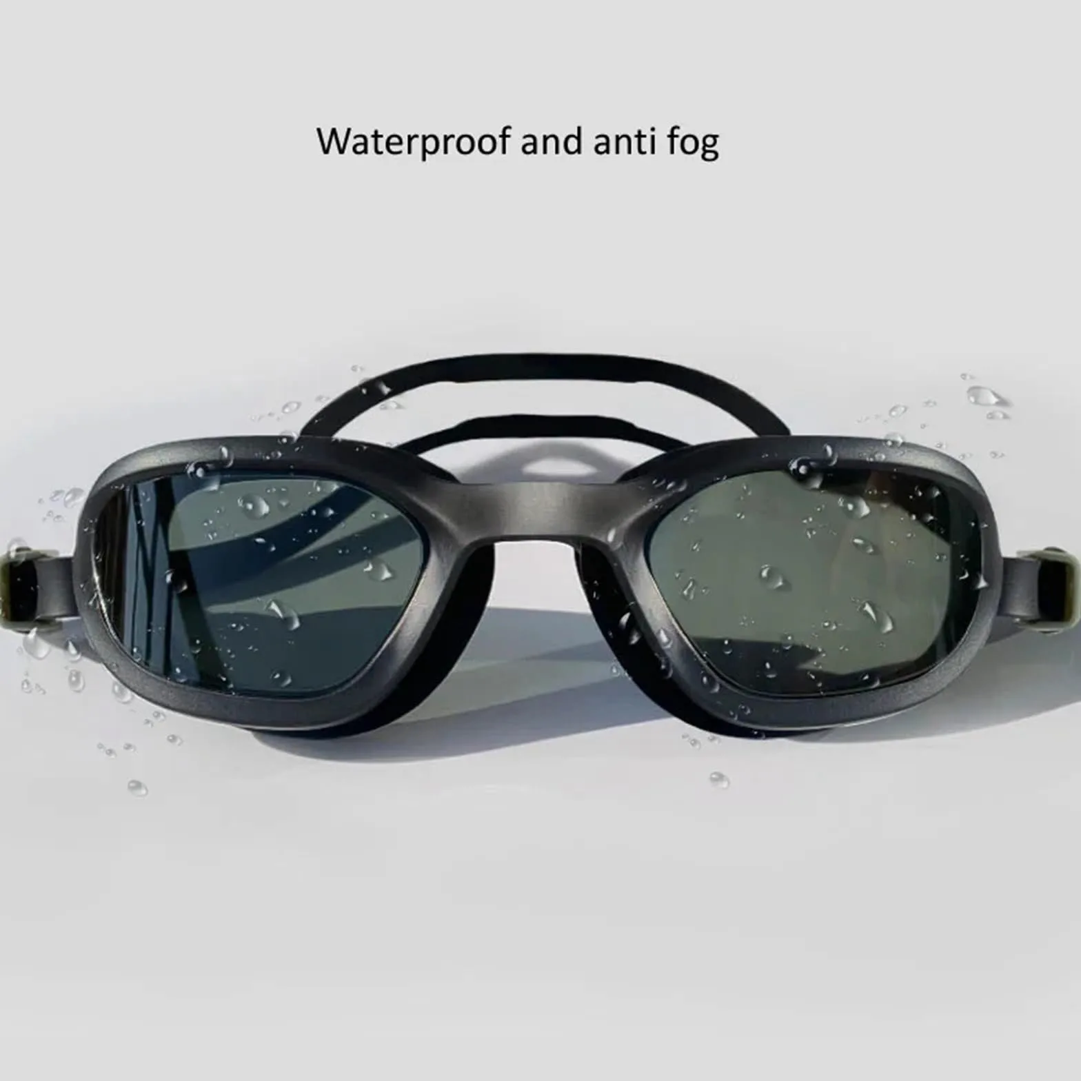 Gafas De Natación Adultos Niños Deportes Para Deportes | Gafas de natación lentes ópticas HD impermeables antivaho gafas de piscina de marco grande