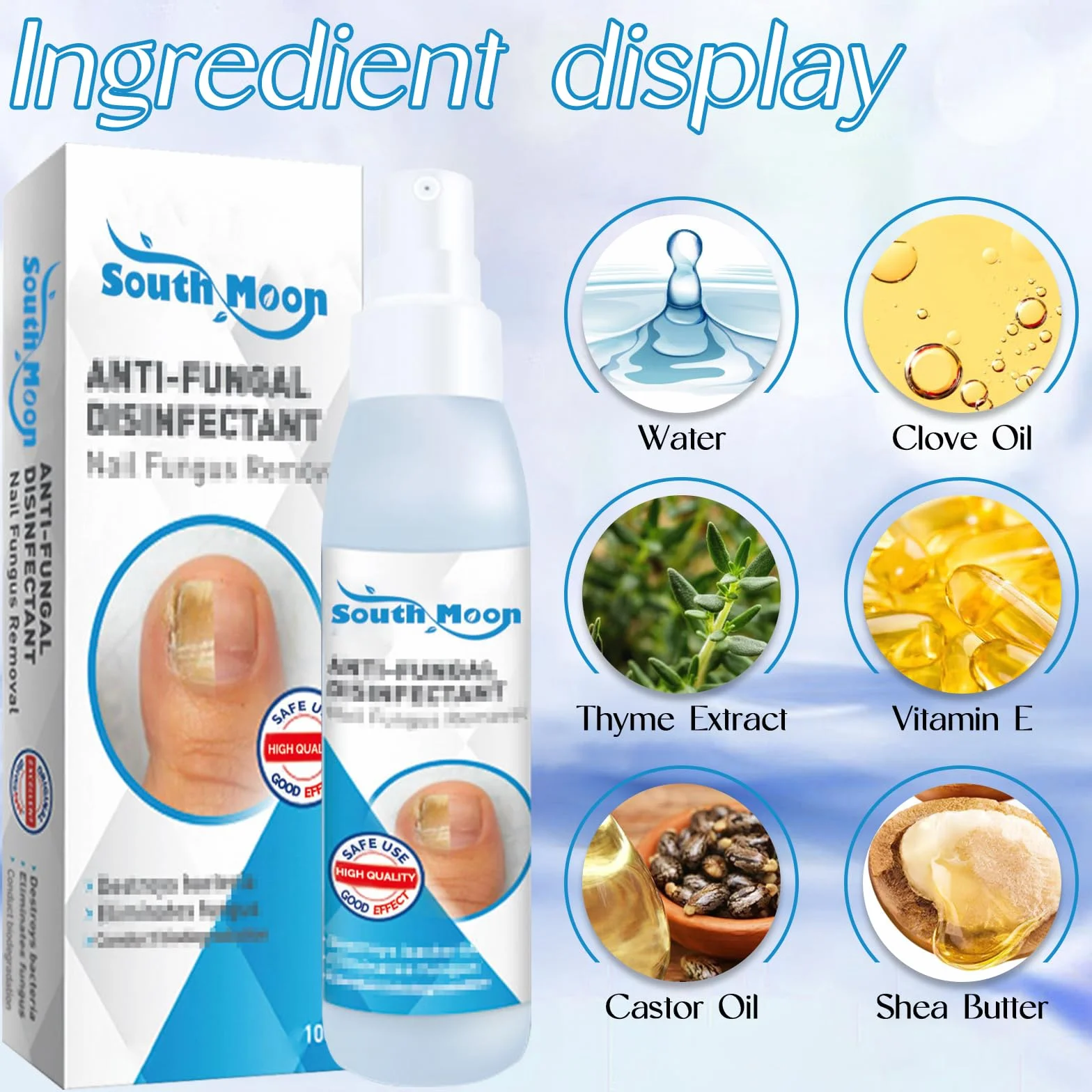 Spray para Cuidado de Pies 100ml - Hidratante para Piel y Uñas, Sin Aclarado, Secado Rápido