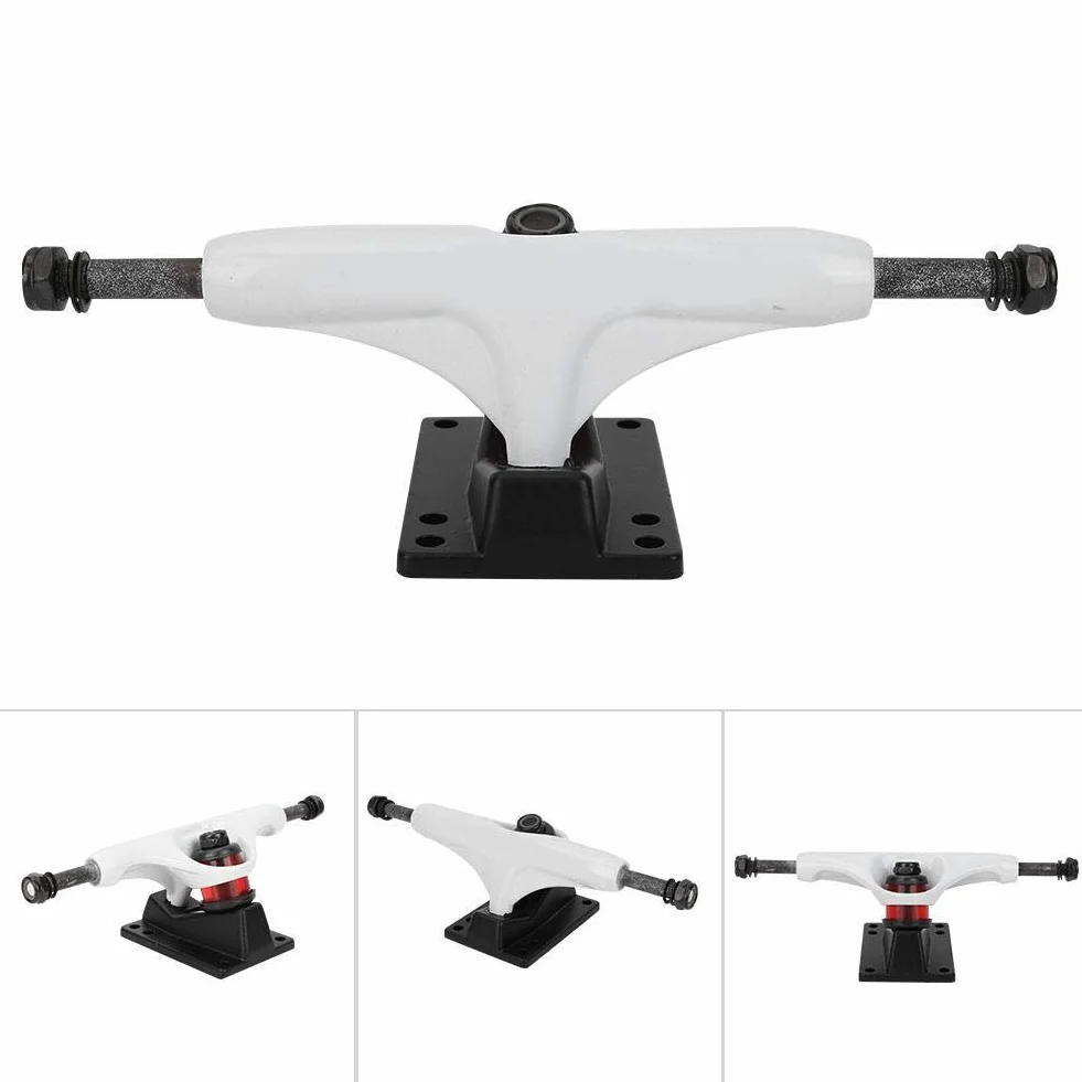 Alomejor Camión de Monopatín con 2 Rodamientos ABEC-7, Tablero Largo de 4-8 Pulgadas para Patineta de Montaña, Camiones Independientes de Aluminio 7-Pulgadas con Base Angular 50° p