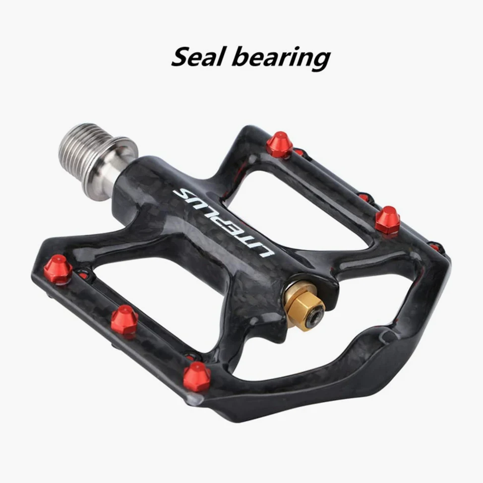 Pedal de Carbono de Titanio Antideslizante para Bicicleta de Carretera Brompton - Súper Ligero con 3 Rodamientos