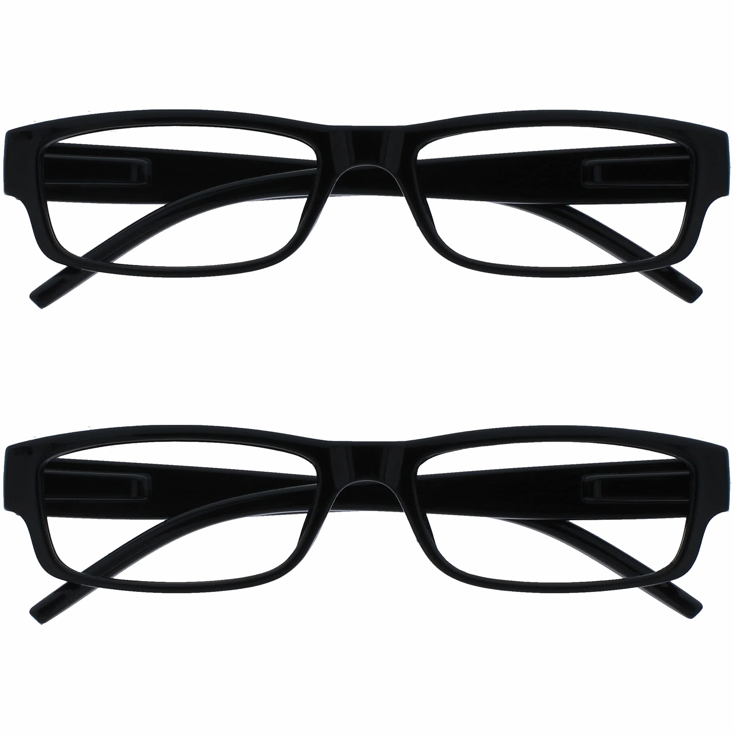 OPULIZE Ace Gafas De Lectura Negro +2,00 Pack 2