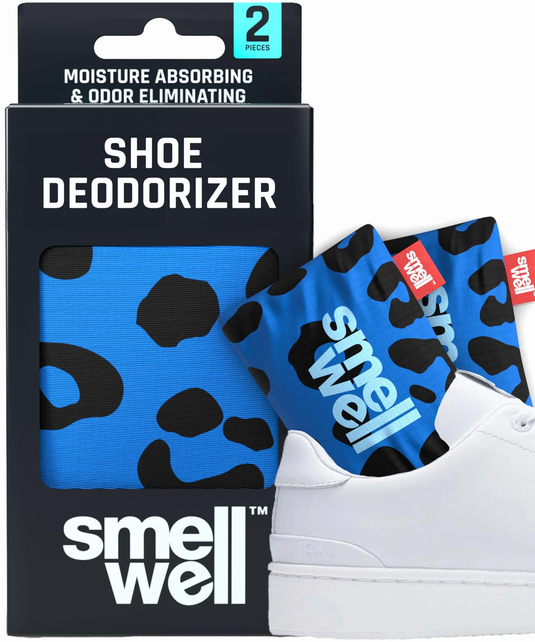 SmellWell Active Eliminador de olores zapatos carbón activo bambú absorbe humedad 1 par 2 x 50 g