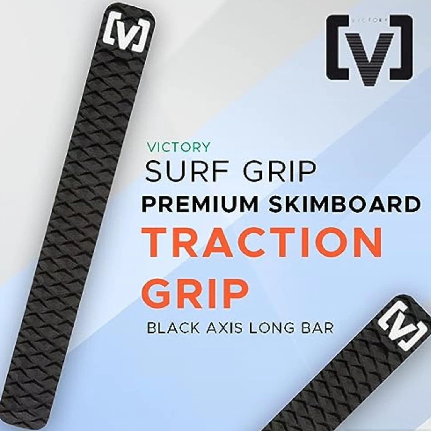 VICTORY Surf-Grip Almohadilla de agarre para skimboard, barra larga textura diamante, tira de control