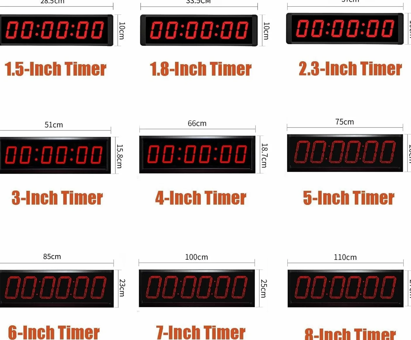 Temporizador digital de competición con cronómetro y pantalla LED para entrenamiento de fitness, entrenamientos de gimnasio y carreras de velocidad