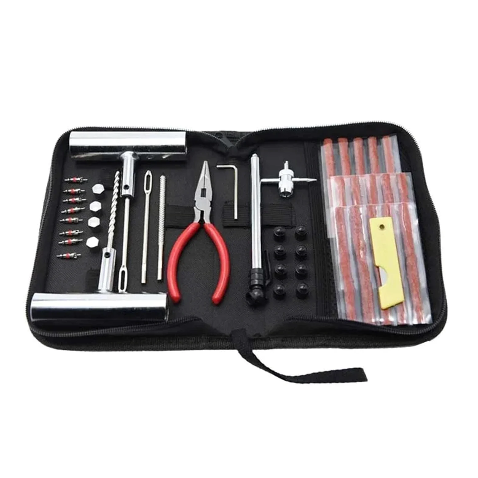 Genérico Kit De Reparación De Neumáticos De Bicicleta, Juego De Tapones For Pinchazos, 24/46/62 Piezas, Herramientas Portátiles De Mantenimiento De Parches De Neumáticos