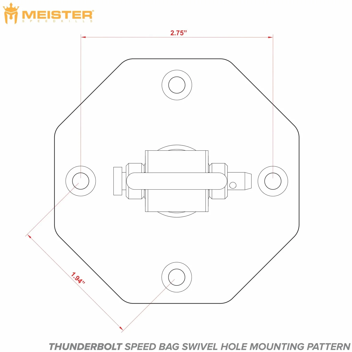 Meister SpeedKills Thunderbolt - Bolsa de Velocidad giratoria con Triple rodamiento