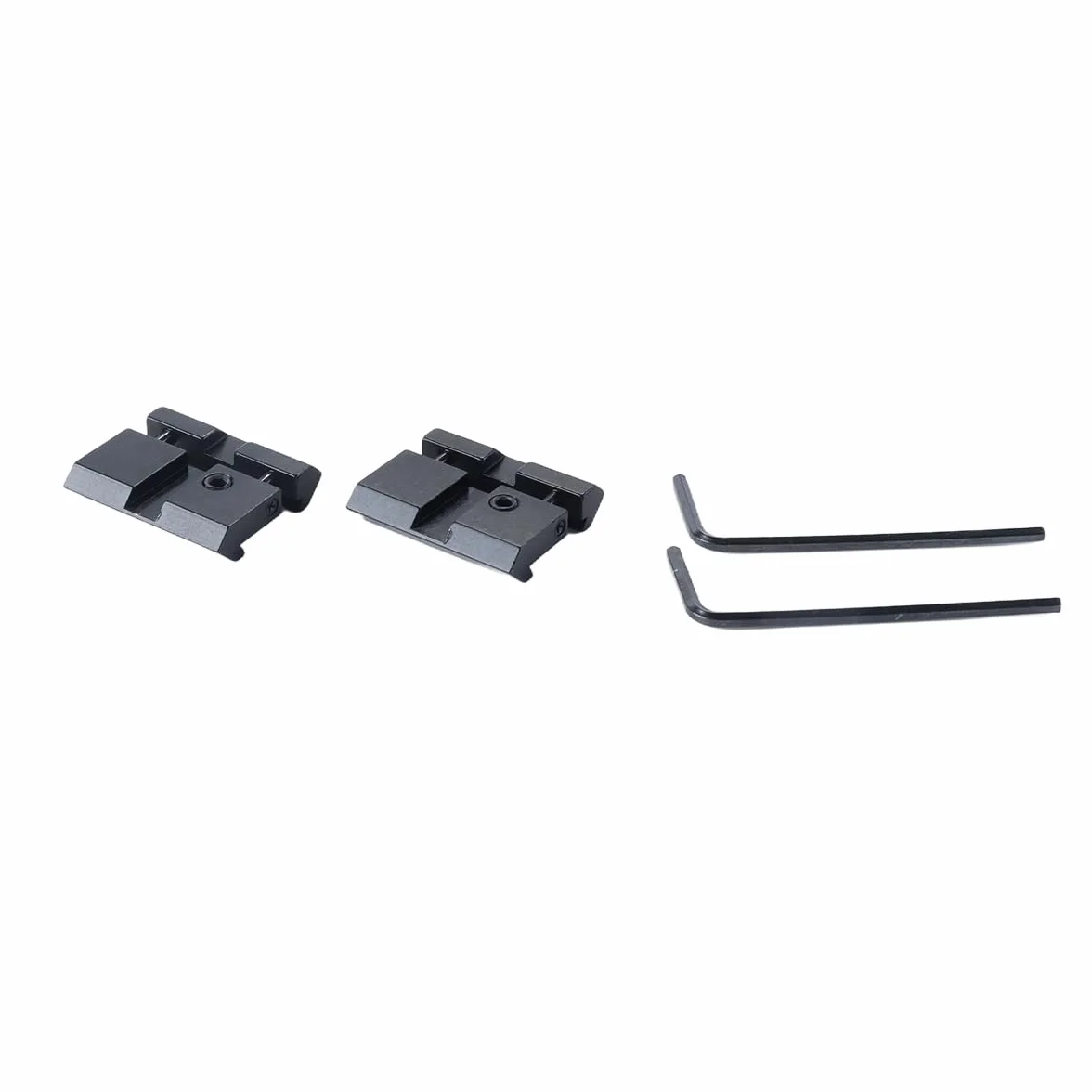 2 adaptadores de riel para mira telescópica a presión: monturas de cola de milano de 11 mm a Weaver/Picatinny de 20 mm (perfil bajo)