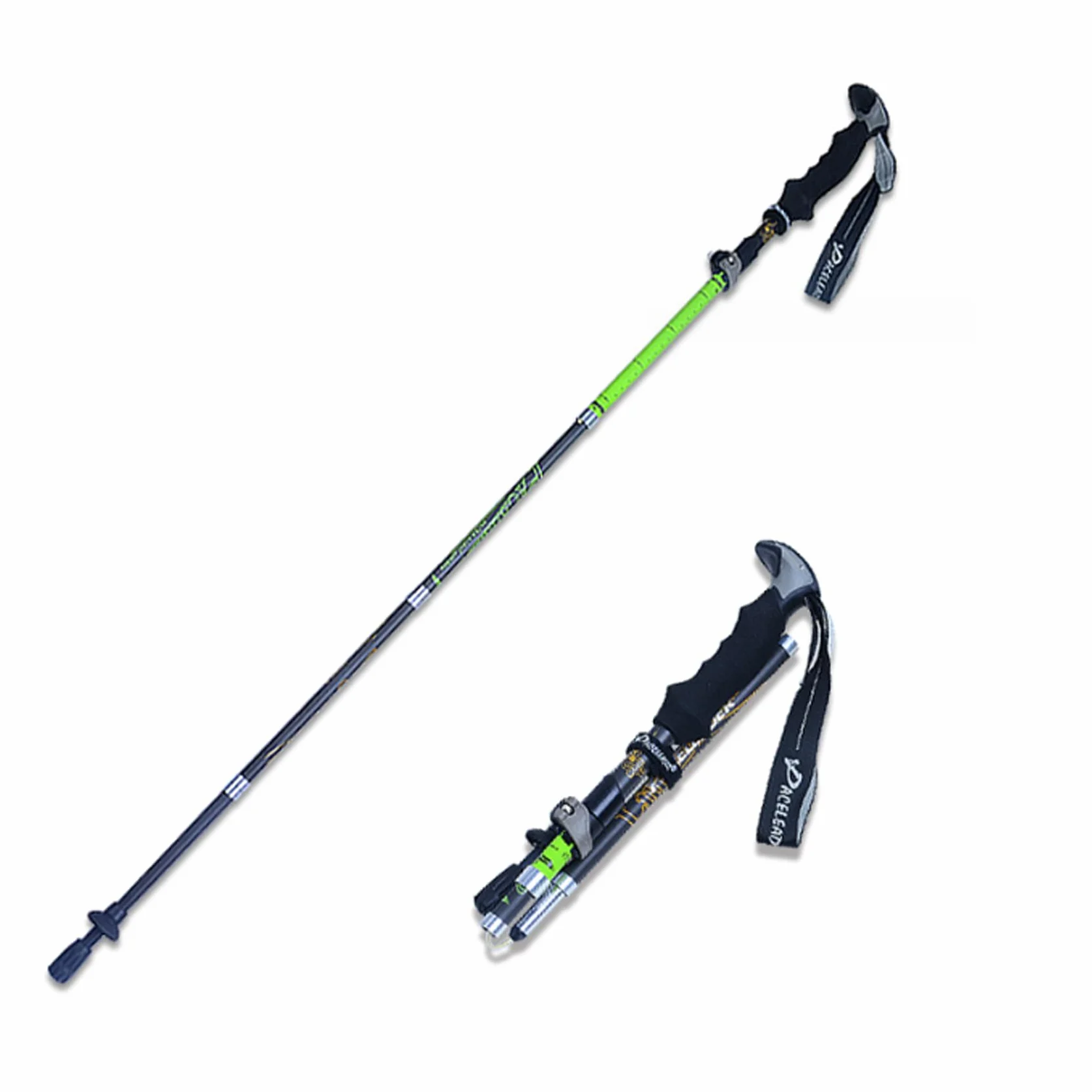 Bastón De Trekking, Bastones De Senderismo Retráctiles, Ligeros Y Plegables, Bastón Mejorado, Fácil De Colocar para Equipo De Mochilero
