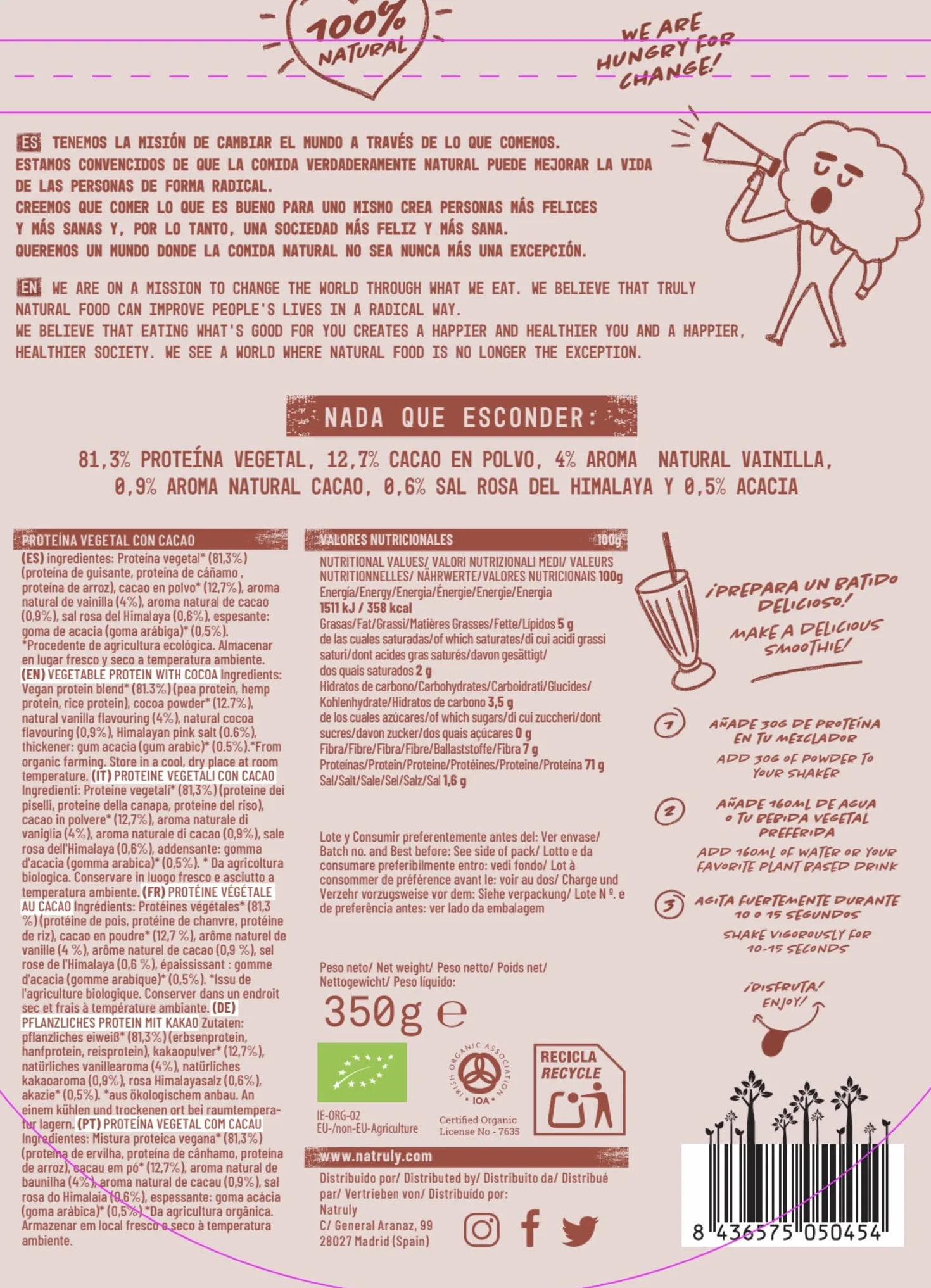 Proteína Vegana Chocolate BIO