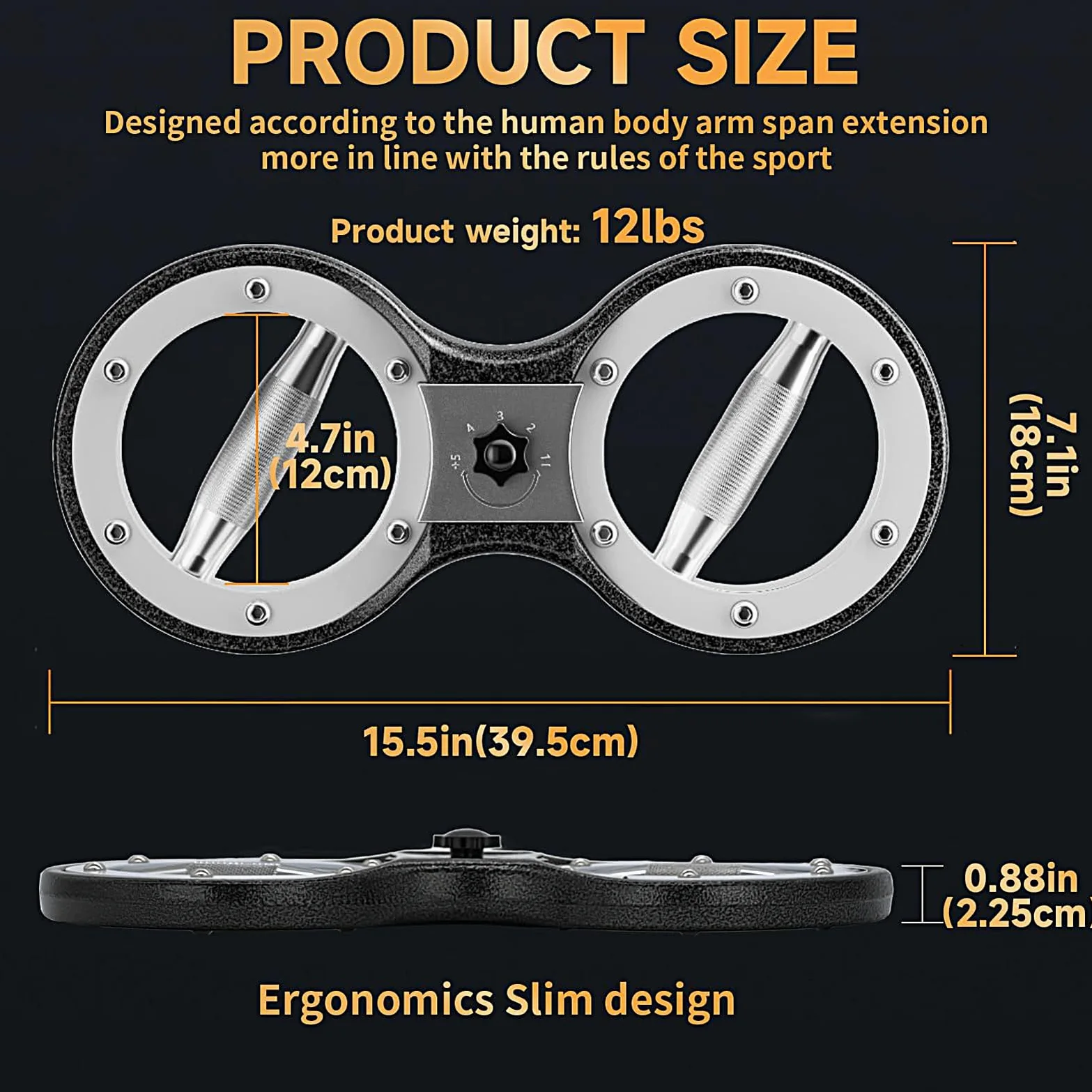 Arm Trainer, 12 lb Forearm Hand Gripper, Adjustable Grip Strengthener, Sturdy Workout Equipment, Compact Home Gym Accessory, Ideal para entrenamiento de fuerza, fitness, 15,55 x 7,09 pulgadas
