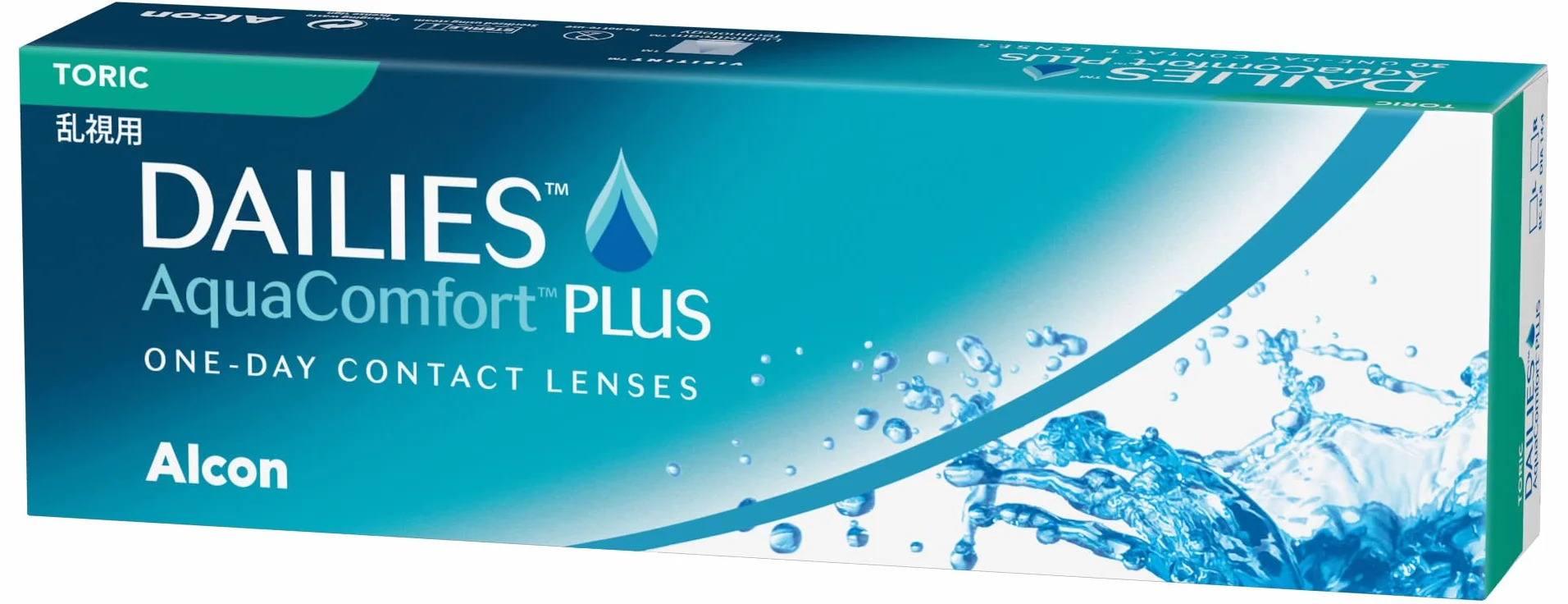 Dailies AquaComfort Plus Toric lentes de contacto diarias 30 lentes R 8.8 mm D 14.4 mm cilindro -01.75 eje 90 +01.00 dioptrías