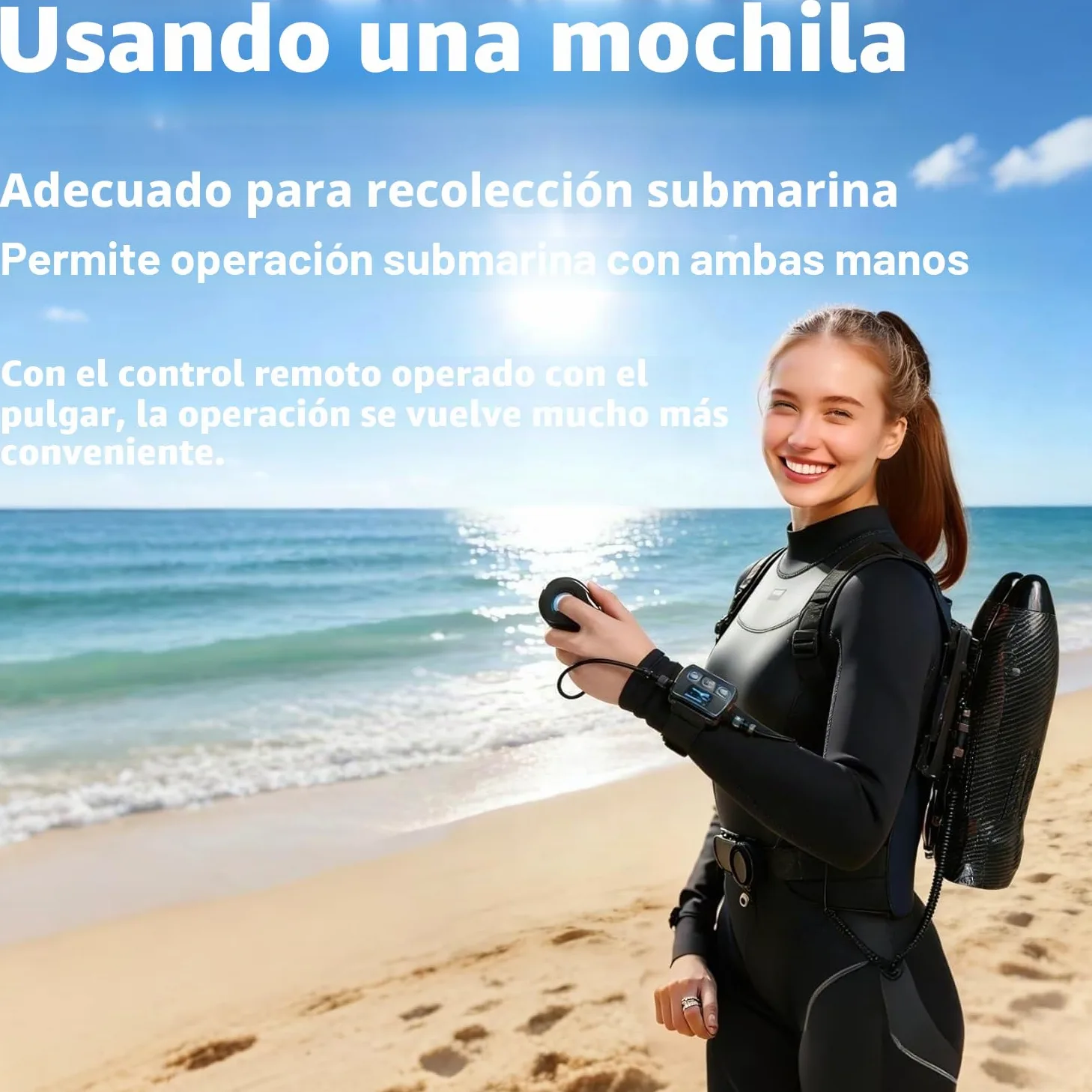 Camolech Aquila Drive CM6-1 - Scooter submarino de batería dual, motor para tabla de remo con 2x4400mAh, propulsor eléctrico de montaje manual/mochila/SUP para buceo, esnórquel en mar, lago y piscina