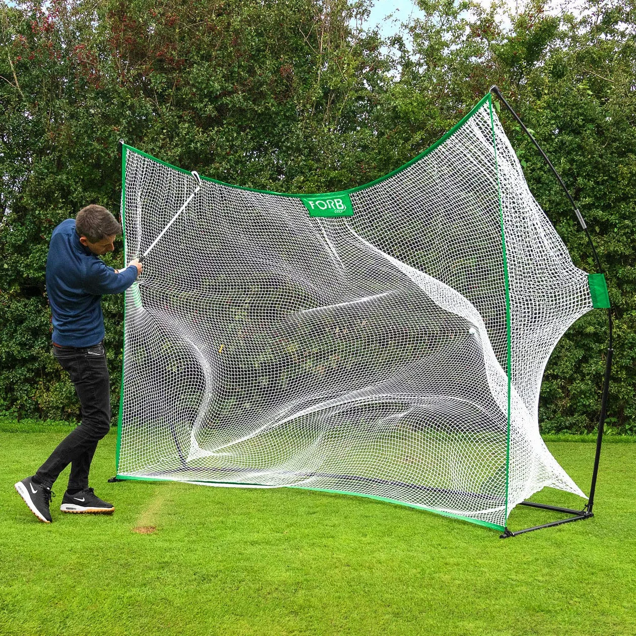 FORB Red de Golf Profesional Portátil│Entrenamientos en el Campo o en el Jardín │ 2 Tamaños Disponibles │Malla de Practicas