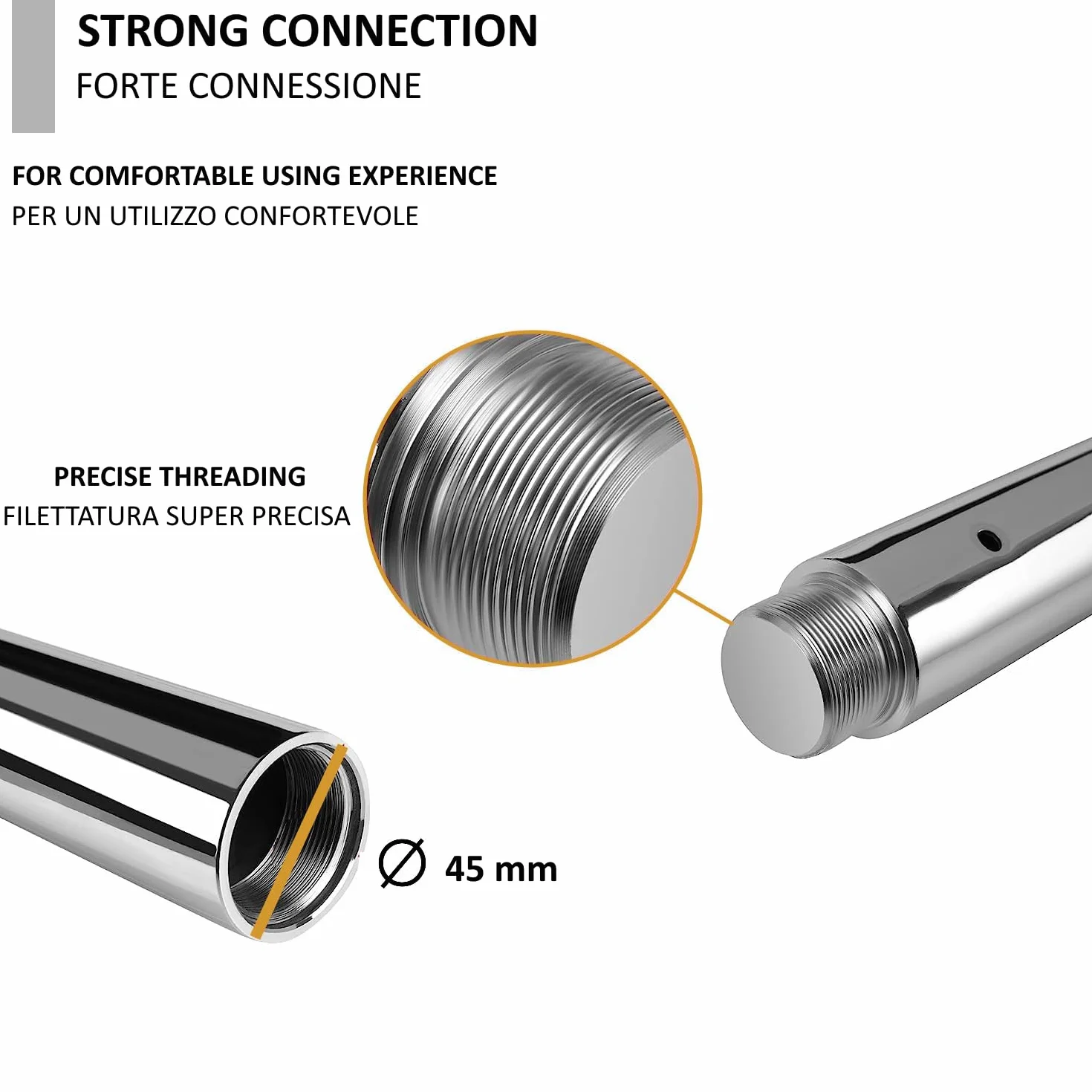 Poste Pole Dance Profesional 45 mm Acero Estático y Giratorio Ajustable en Altura