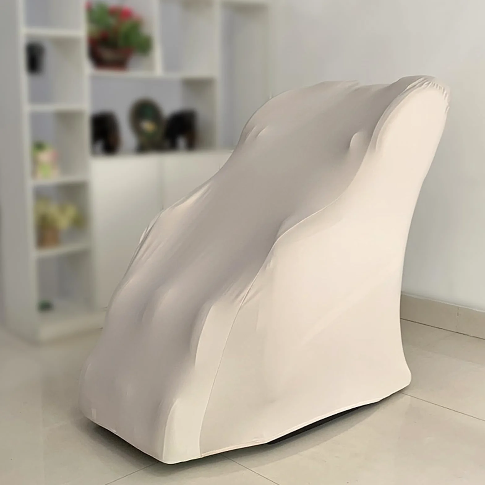 Funda para Sillón de Masaje Universal Elasticidad Antipolvo Beige M