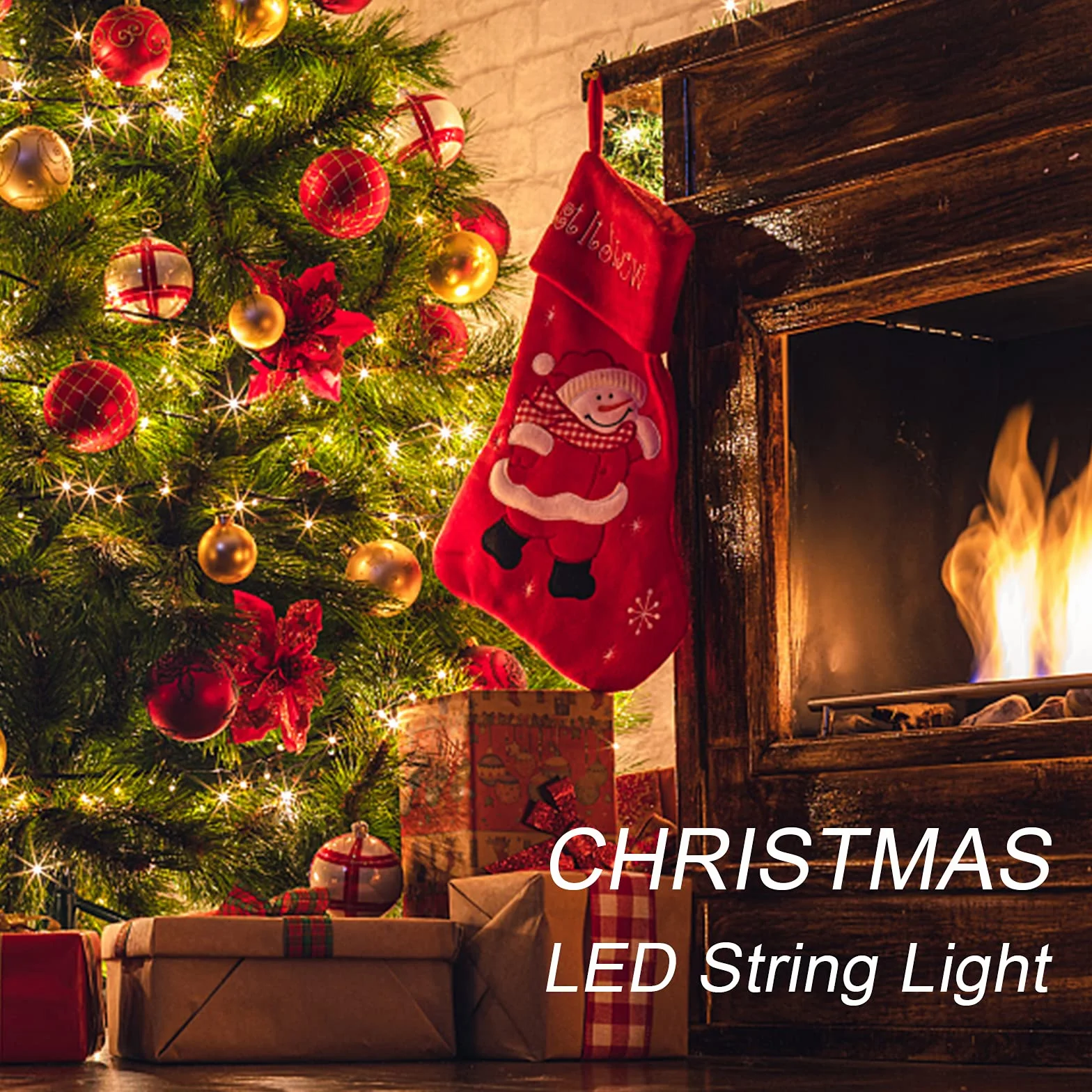 Jsdoin Guirnalda Luces 5M 50 LED Blanco Cálido Interior Hadas Navidad