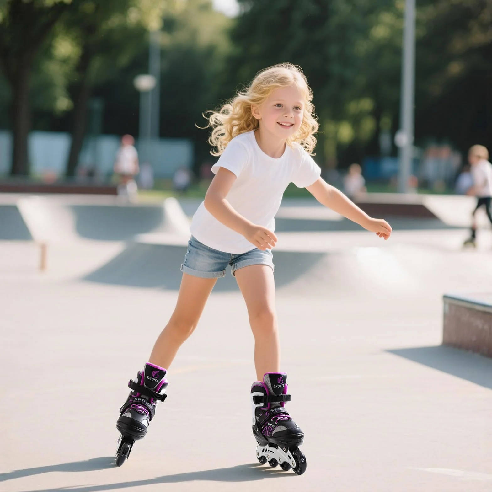 Patines en línea Ajustables para Niños y Niñas con Ruedas Luminosas, Patines de Ruedas para Principiantes