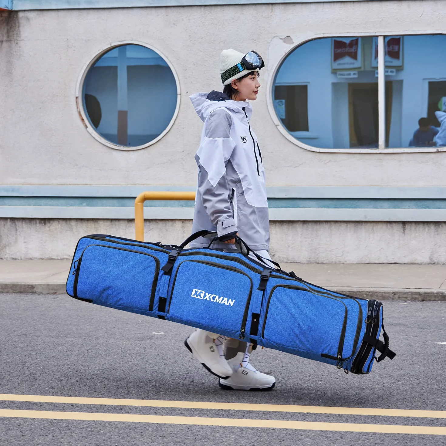 XCMAN Bolsa acolchada snowboard ajustable 160-190 cm viaje avión