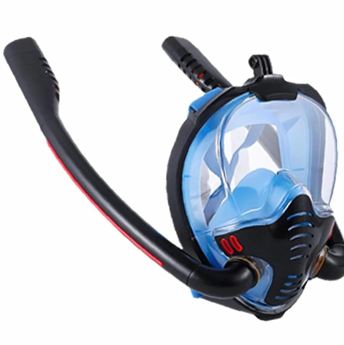Hombres Adultos Mujeres Mascarilla Doble Respiración Tubo De Silicona Mascarillas De Snorkel De Buceo De Buceo De Buceo