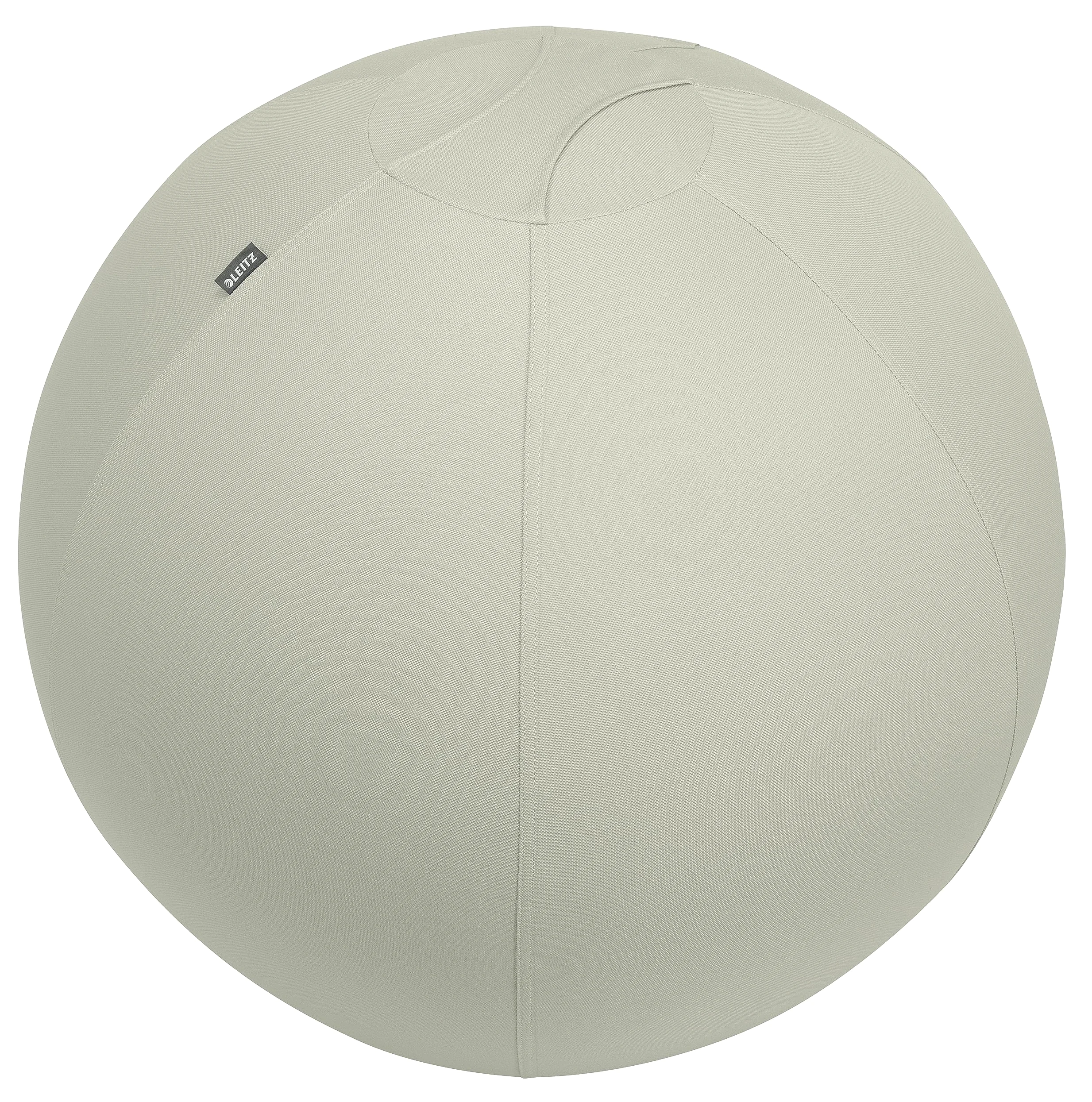 Leitz Balón de Asiento Ergo Active Antideslizante, Diseñado Ergonómicamente como Alternativa a la Silla de Escritorio, 75 cm de Diámetro, Incluye Funda de Tela, Bomba Aire Manual, 2 Tapones, 65430085
