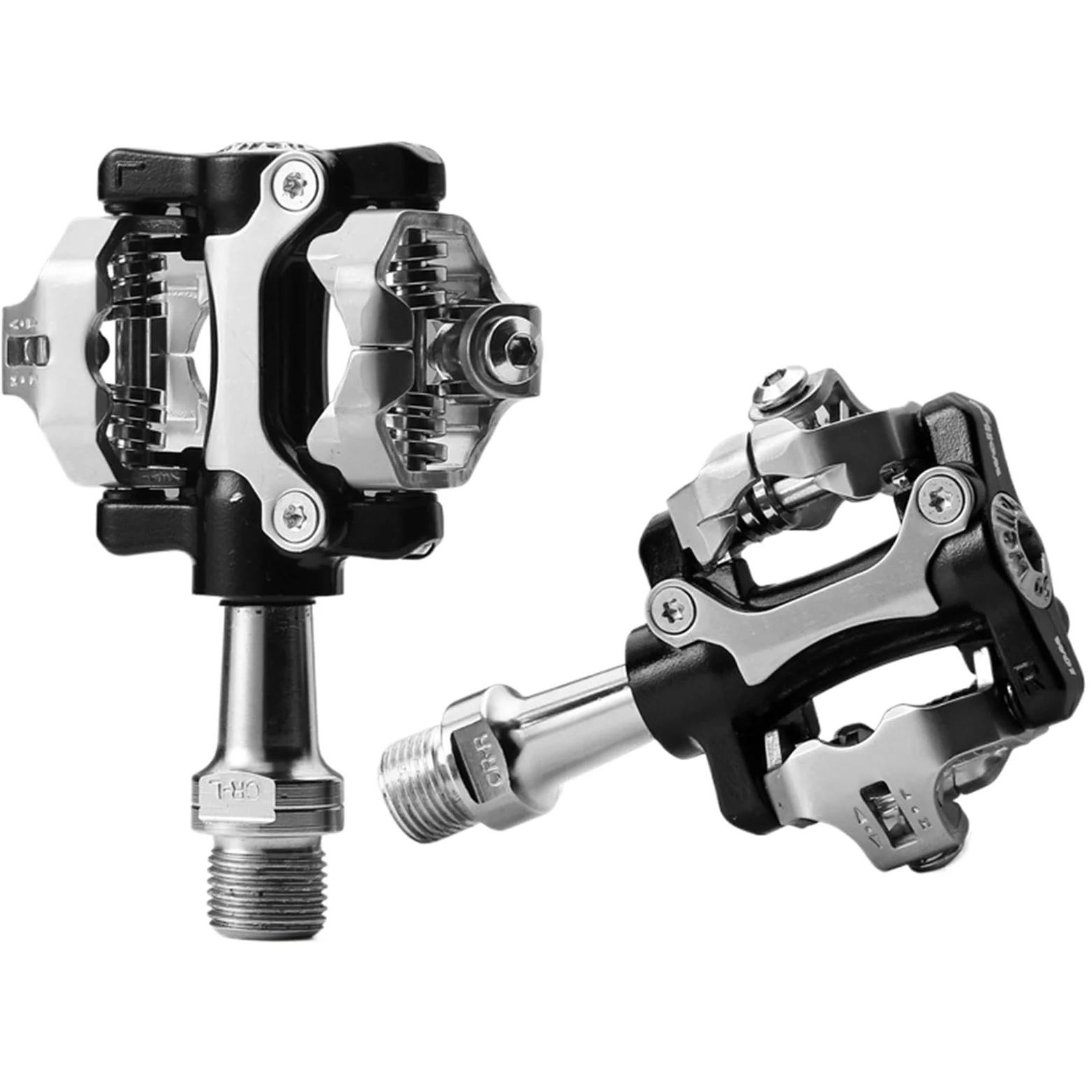 Genérico Compatible con Pedales de Bicicleta automáticos wellgo W01 - Pedales de aleación de Aluminio ultraligeros con Eje CR-MO de 9/16" con Tacos for Bicicletas MTB y Touring,Piezas