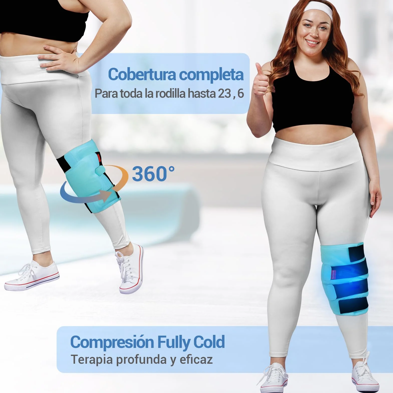 Comfytemp Bolsa de Hielo para Aliviar el Dolor de Rodilla, Bolsa Gel Frio Reutilizables, Terapia de Frío o Calor
