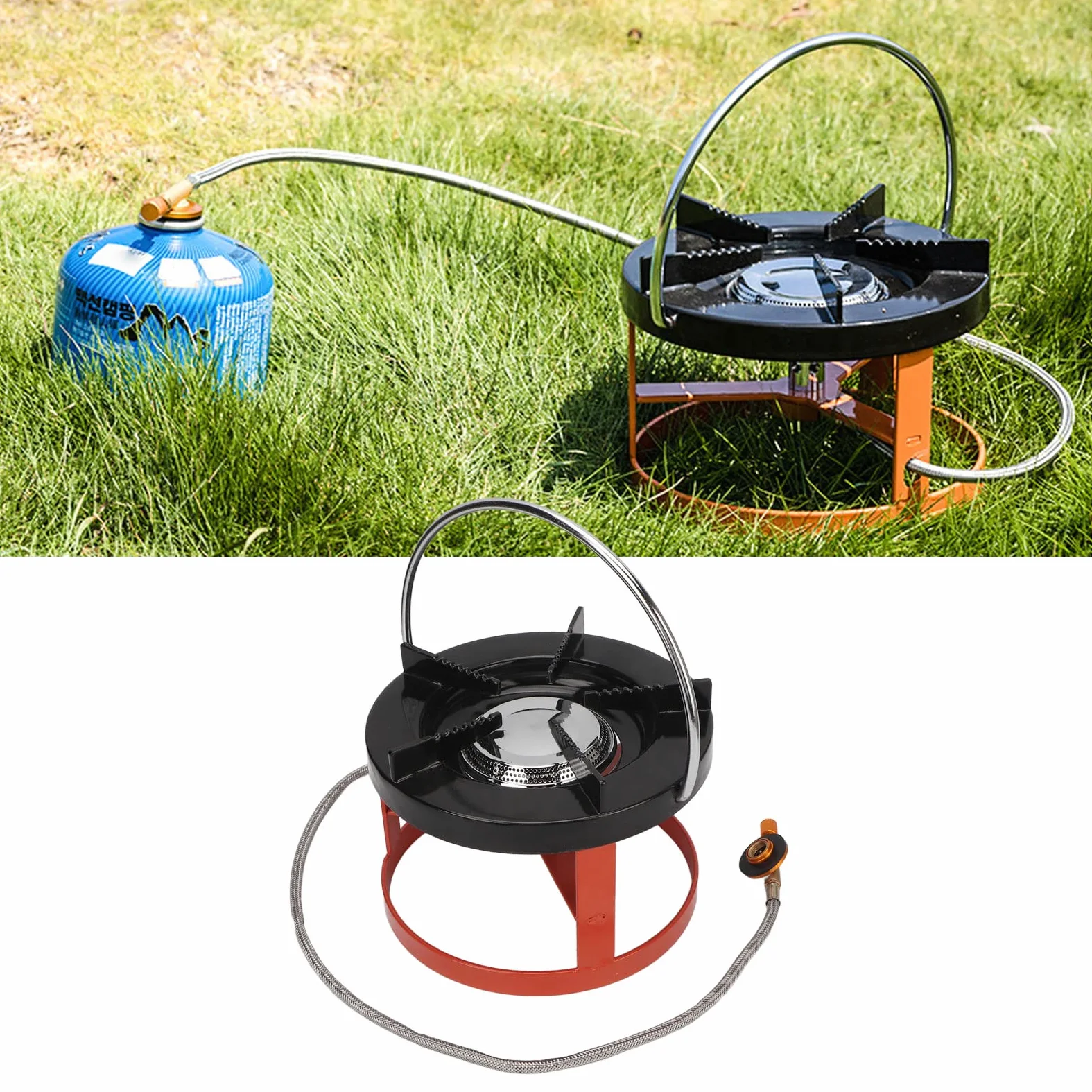 Equipo de camping Split Camping Cocina de gas portátil de gas plano – Cocina exterior con mango para picnic de senderismo, GenericNsoz48TM0B, #811