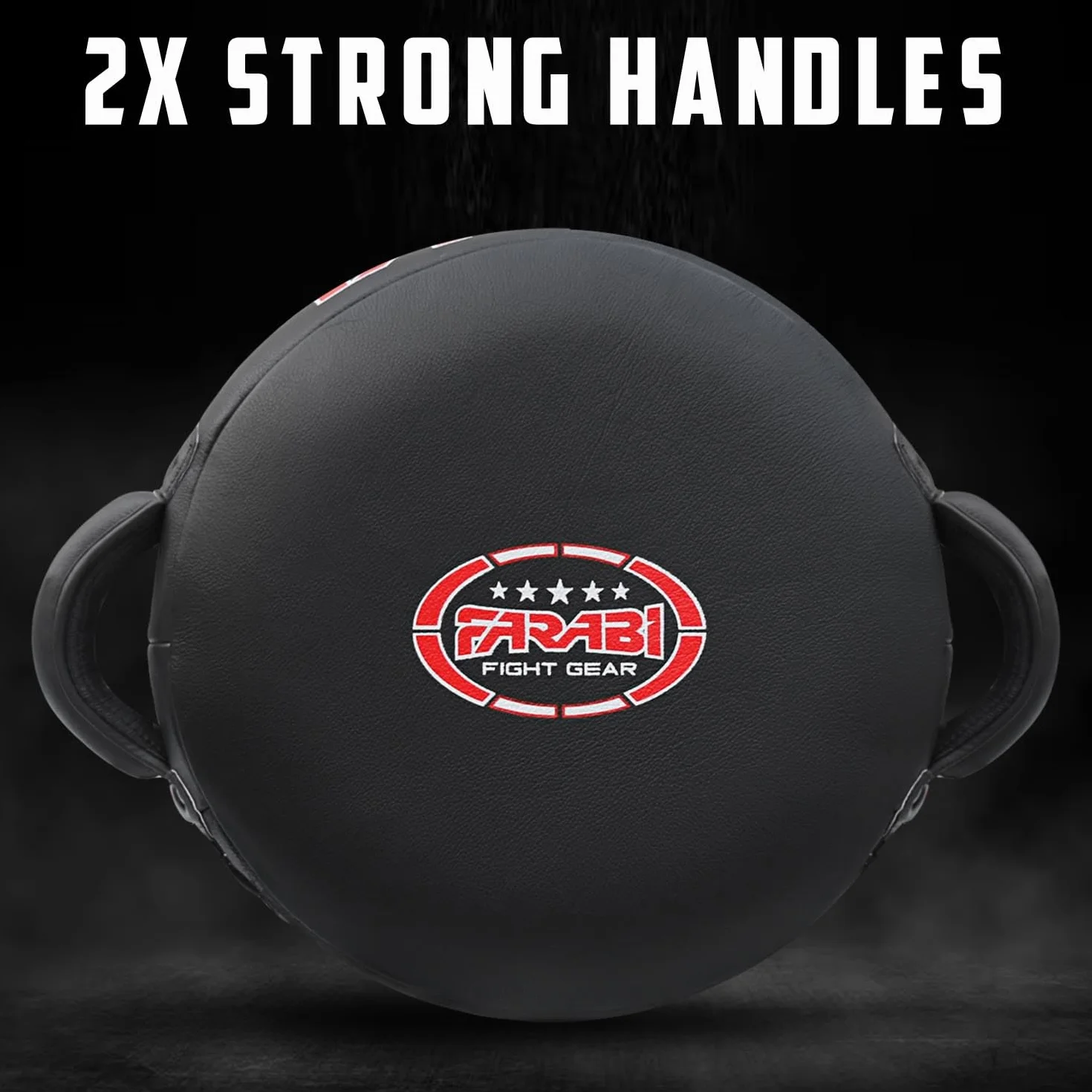 Farabi Sports Manoplas de Boxeo Cuero Negro MMA Muay Thai Taekwondo Kickboxing Training Pads