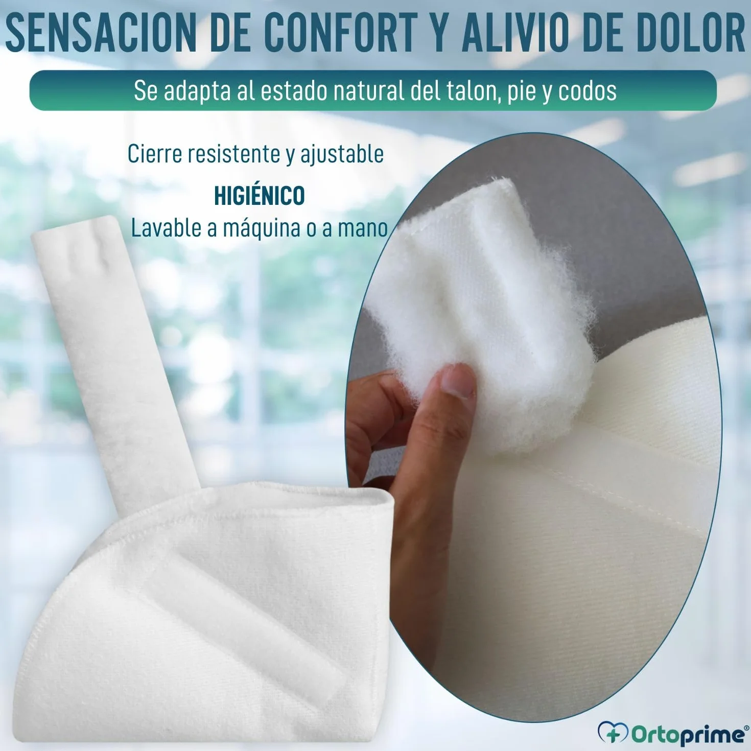 OrtoPrime Protectores de talón para úlceras por presión, paquete de 2 forro polar