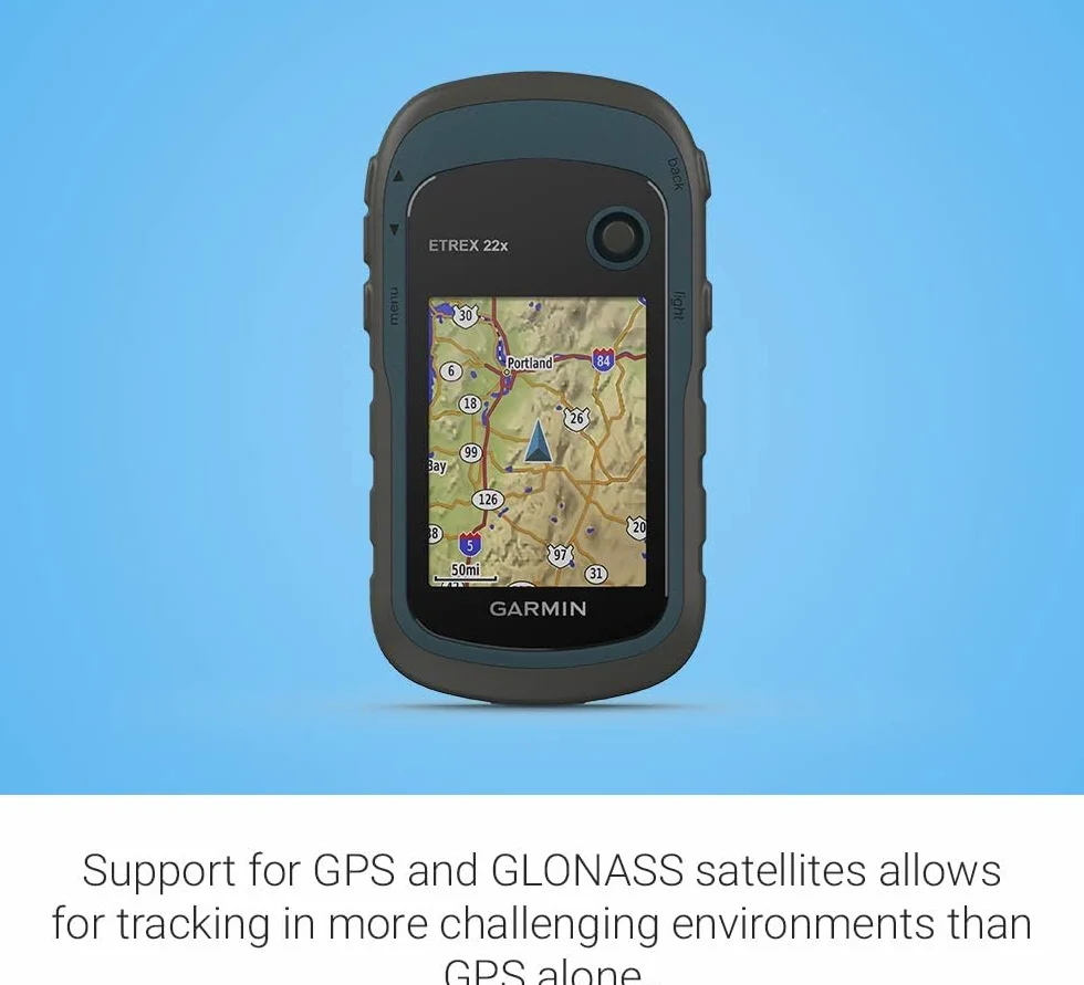 Garmin 010-02256-00 eTrex 22x, navegador GPS de Mano Resistente, Negro/Azul Marino