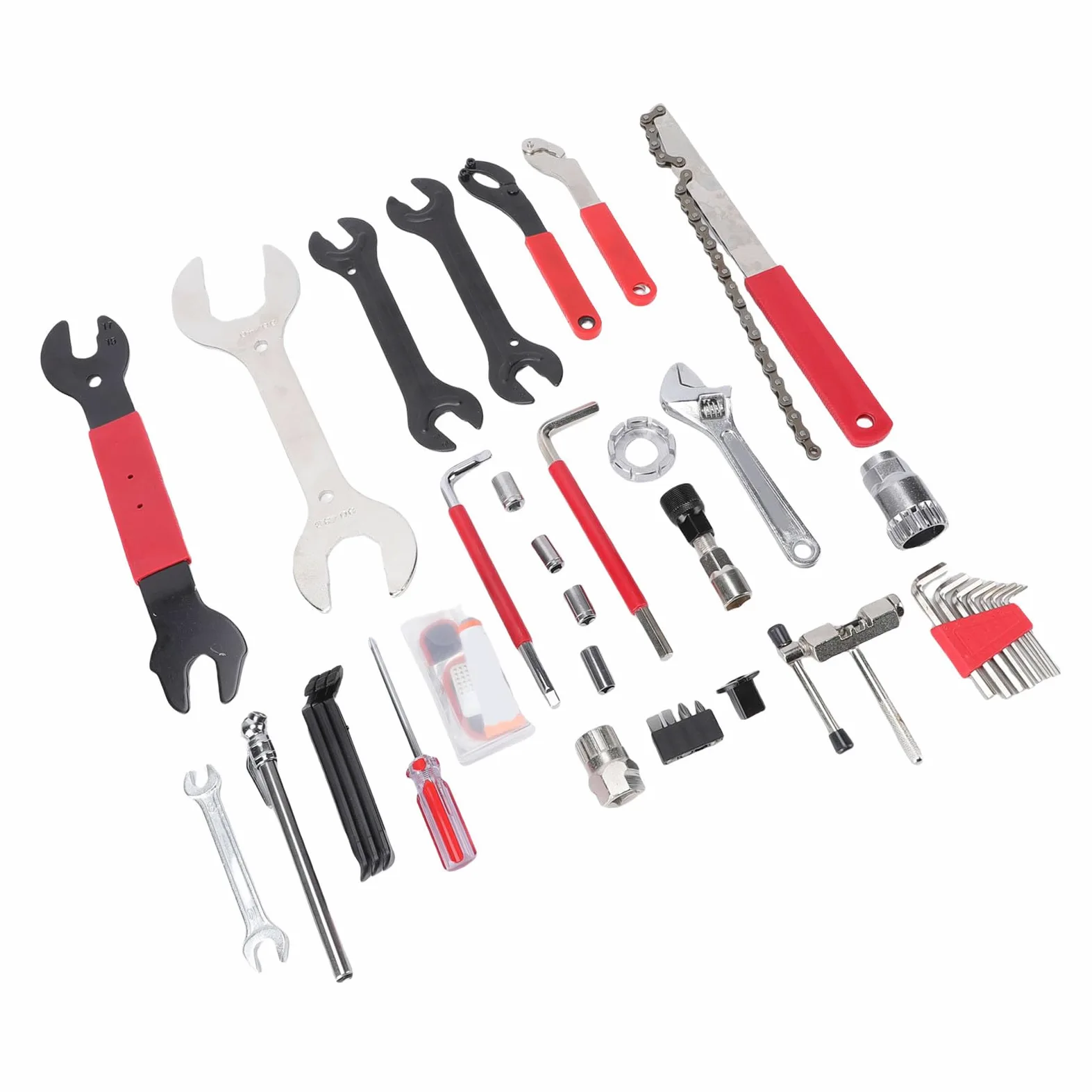 Kit de Herramientas para Bicicletas, Herramientas de Mantenimiento Esenciales de 45 Piezas para Bicicletas de Montaña y de Carretera con Estuche de Almacenamiento