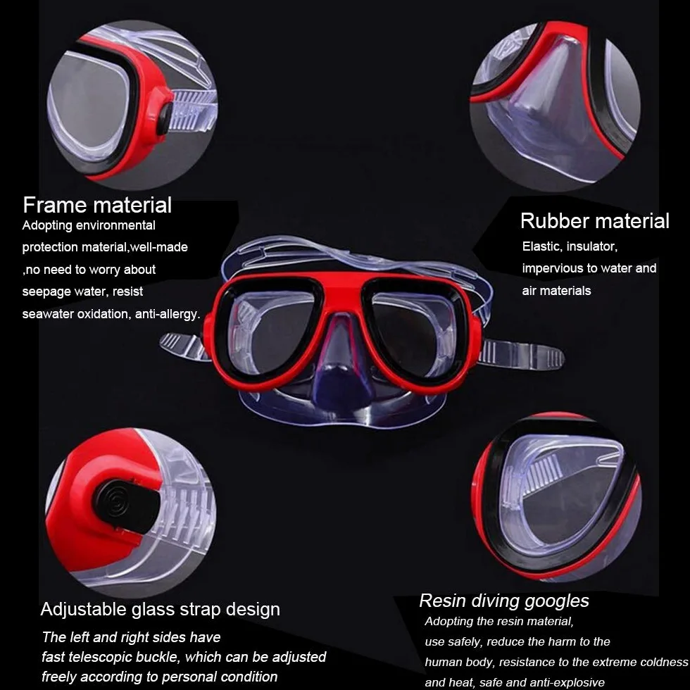 JINGYAN Gafas de natación 1 Pieza de Silicona Anti-Niebla máscara Buceo Gafas Espejo Suave y cómodo natación Proteger