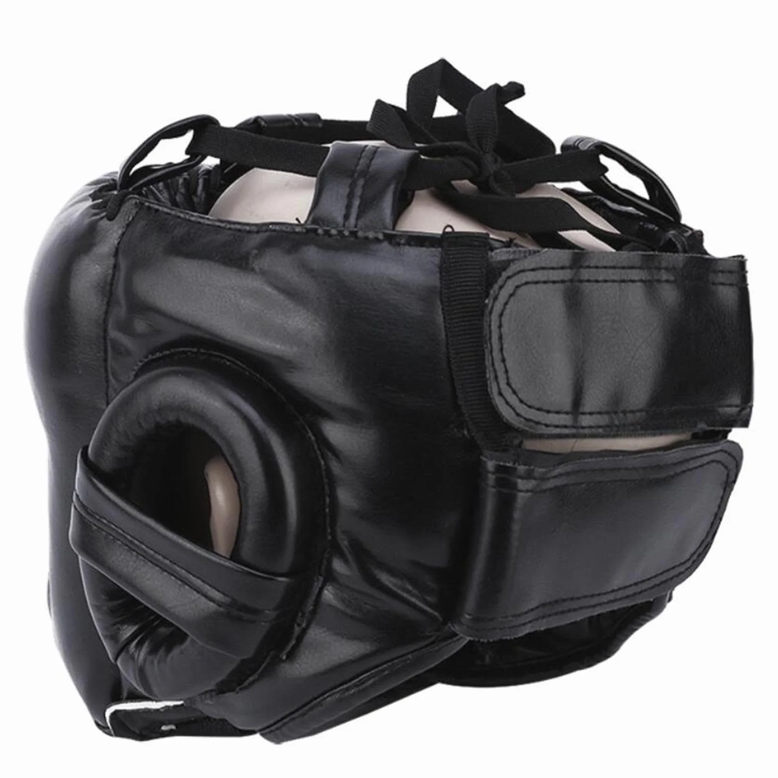 Casco de Kickboxing Protector Cefálico con Visión Clara Acolchado Suave