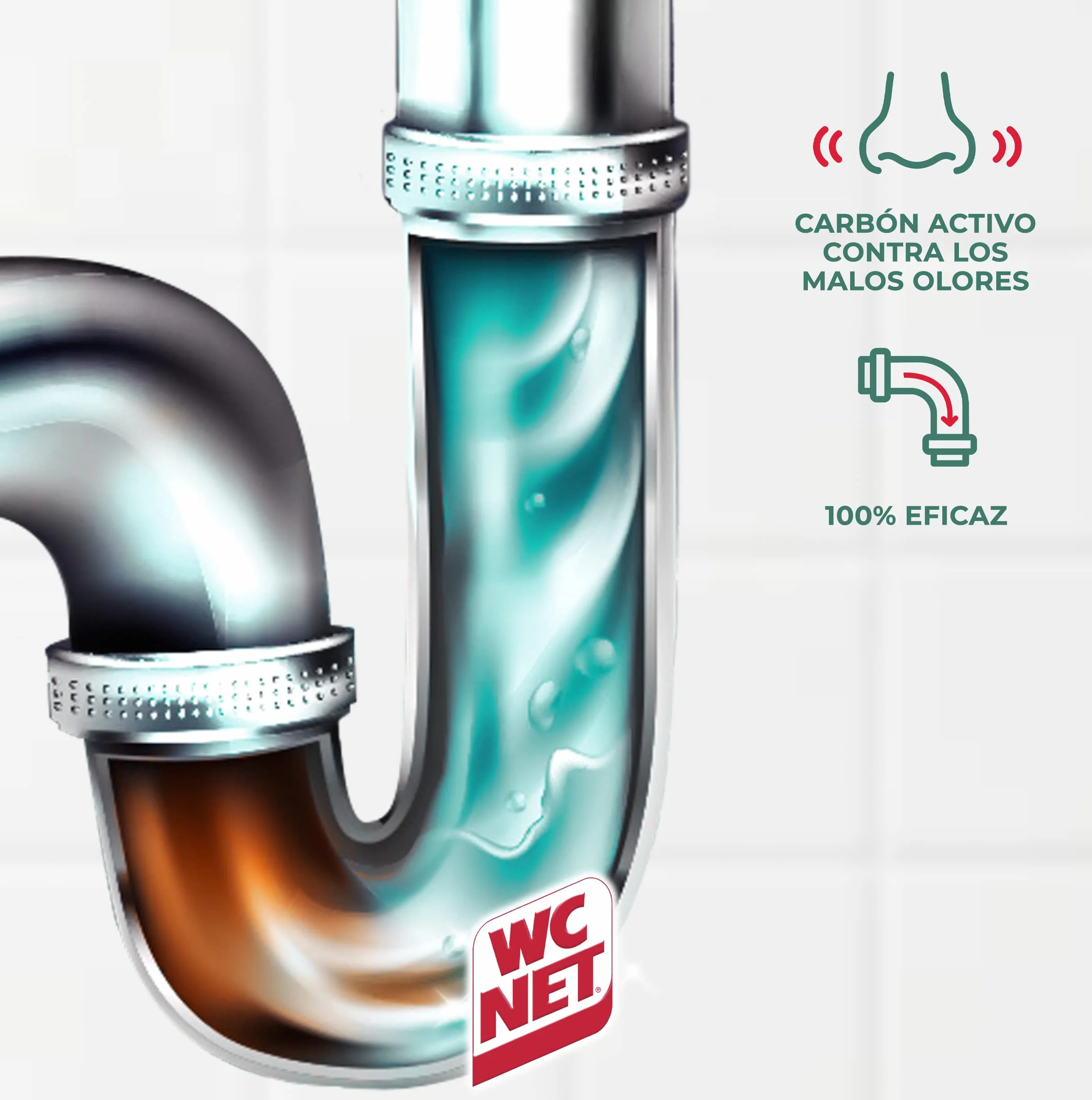 Wc Net Limpia Tuberías Carbón activo 700ml
