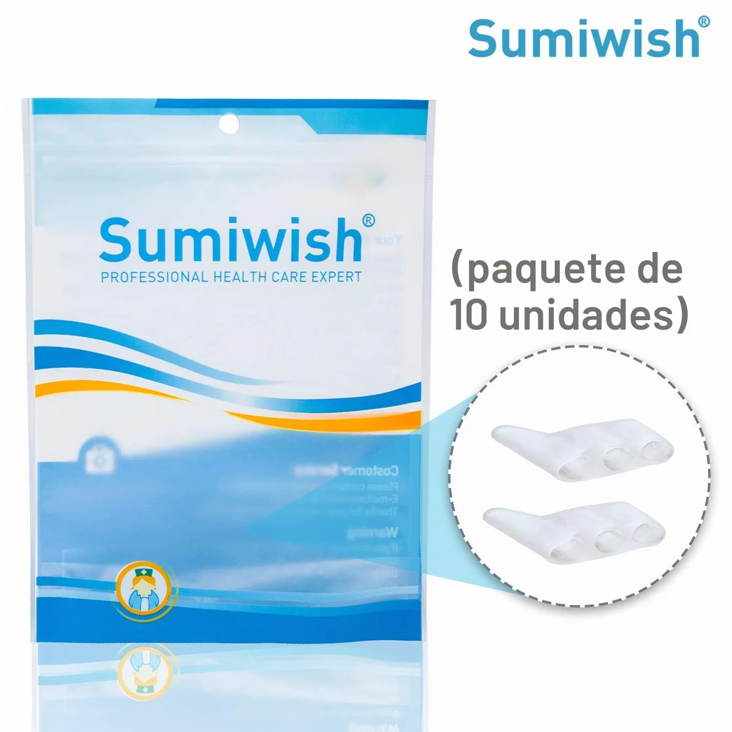 Sumiwish Separadores de Dedos de Silicona 10 Piezas Protectores Alivia Presión Dolor Meñique