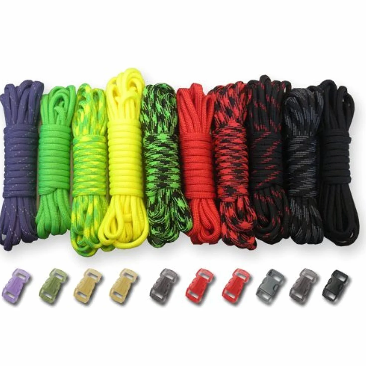 PARACORD PLANET 550lb Type III Paracord Combo Crafting Kits with Buckles